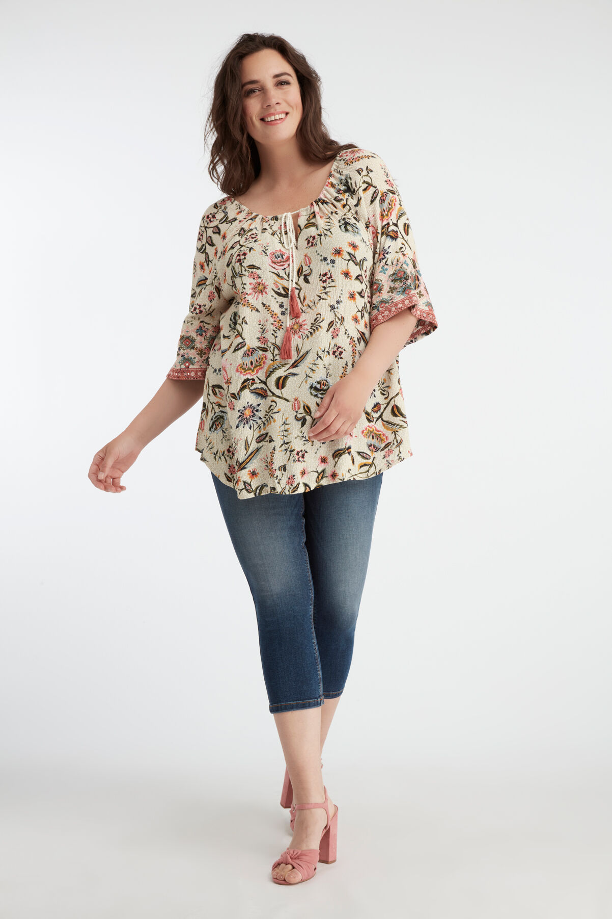 Bohemian blouse met print image number 5