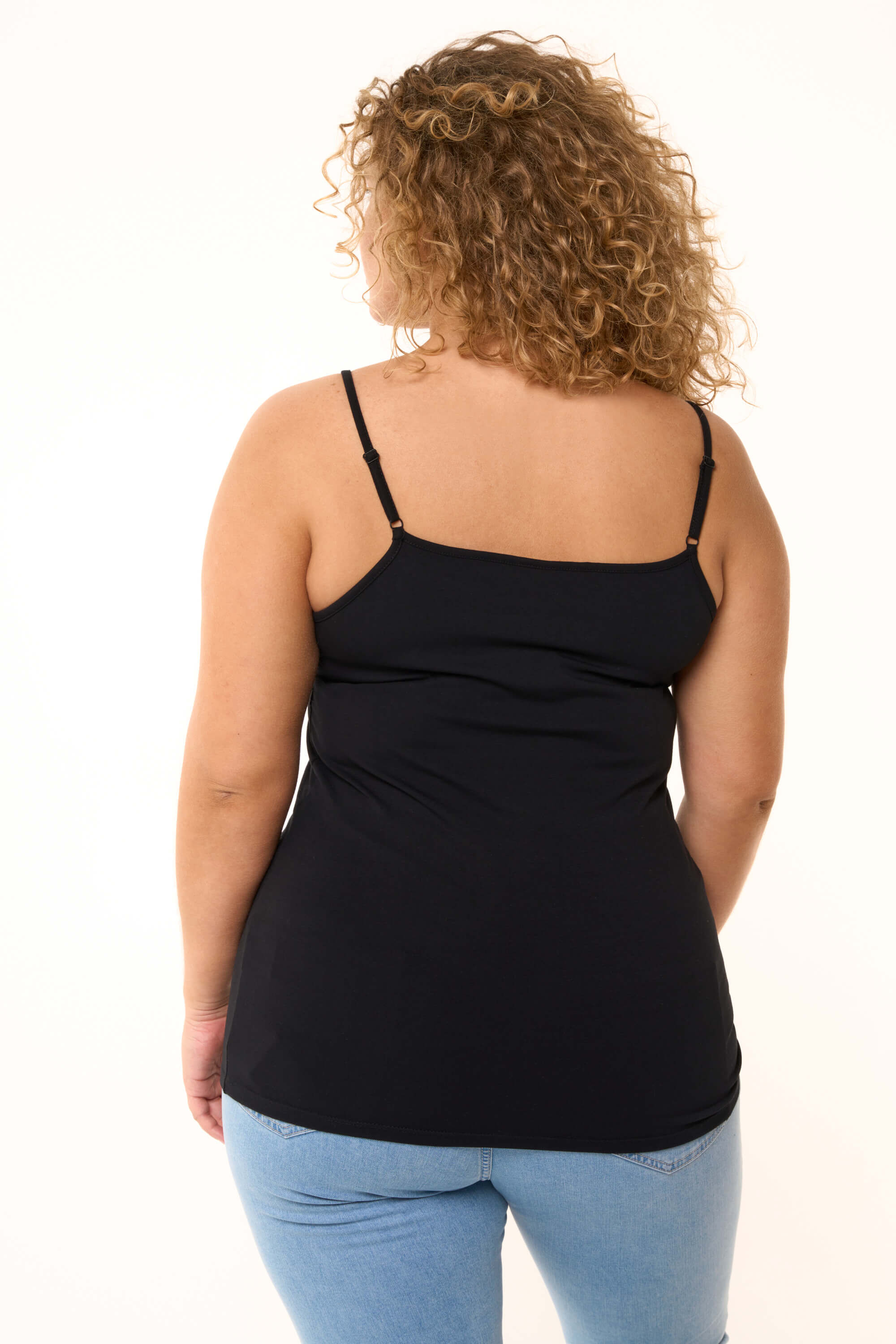 2-pack katoenen tops met spaghettibandjes image number 3