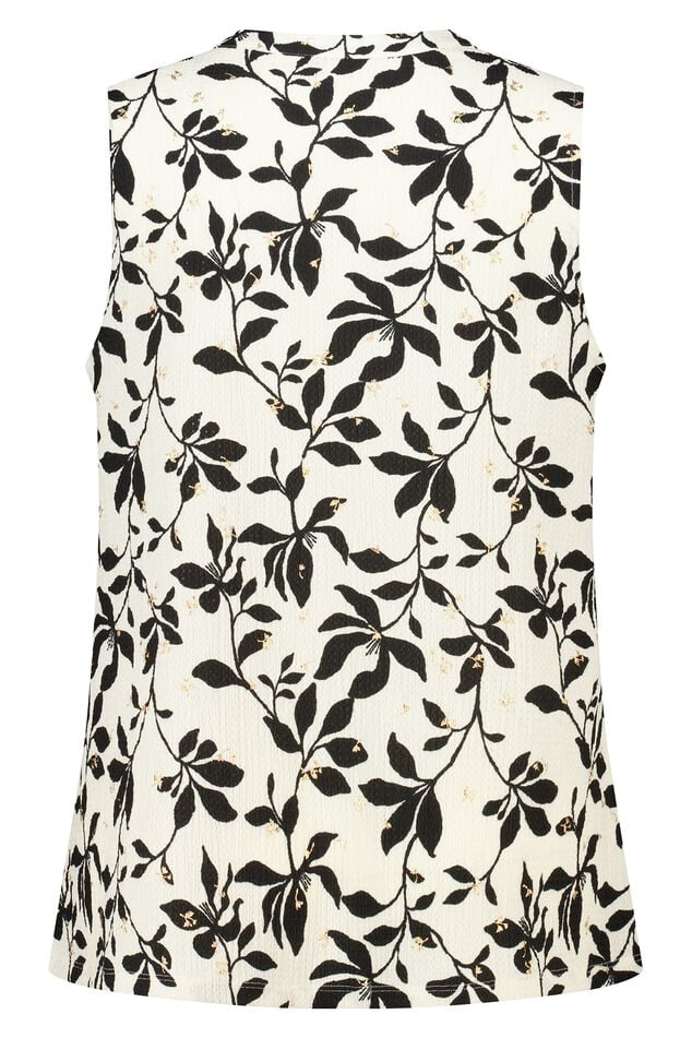 Mouwloze top met print image number 2