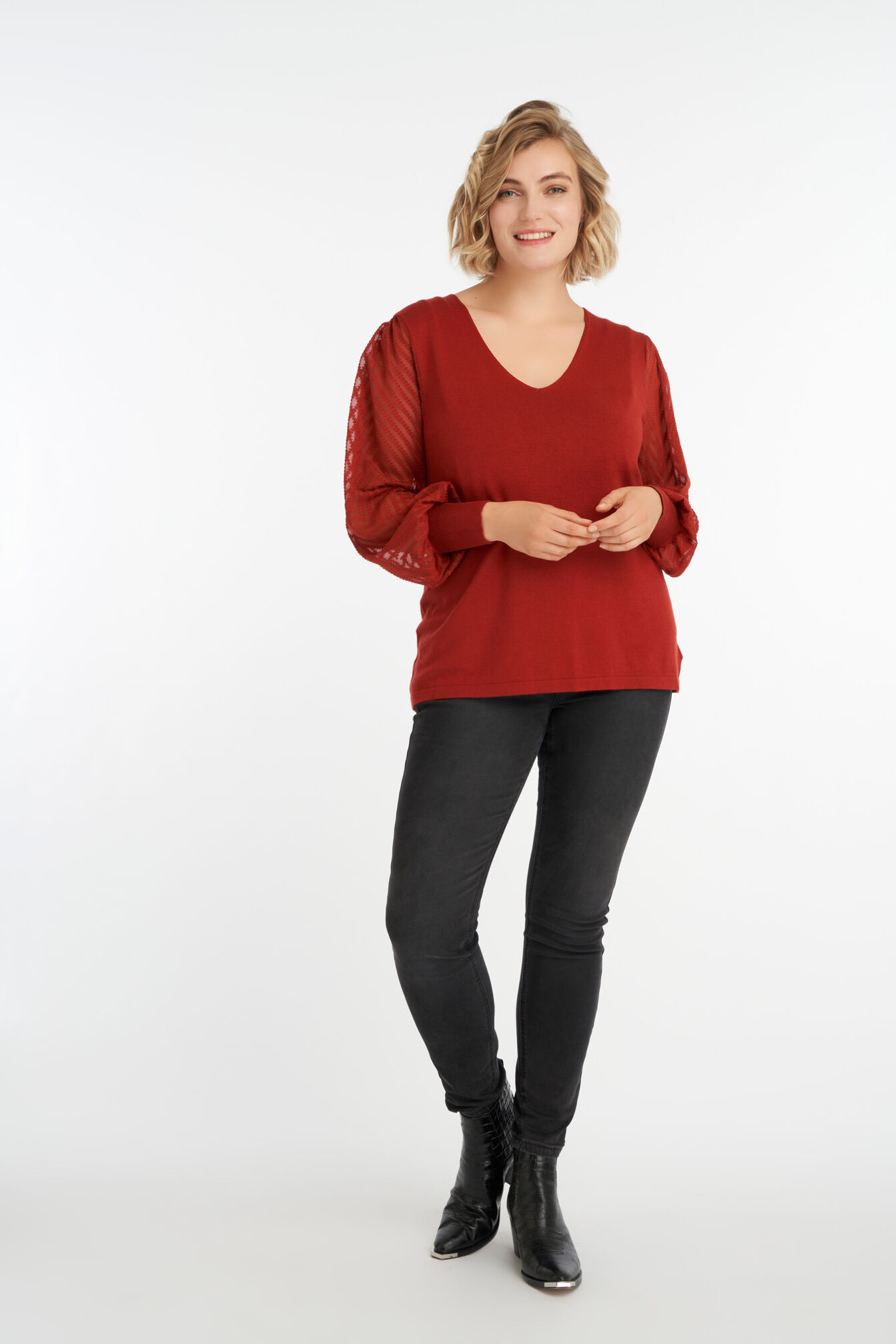 Sweater &agrave; manches bouffantes  image number 5