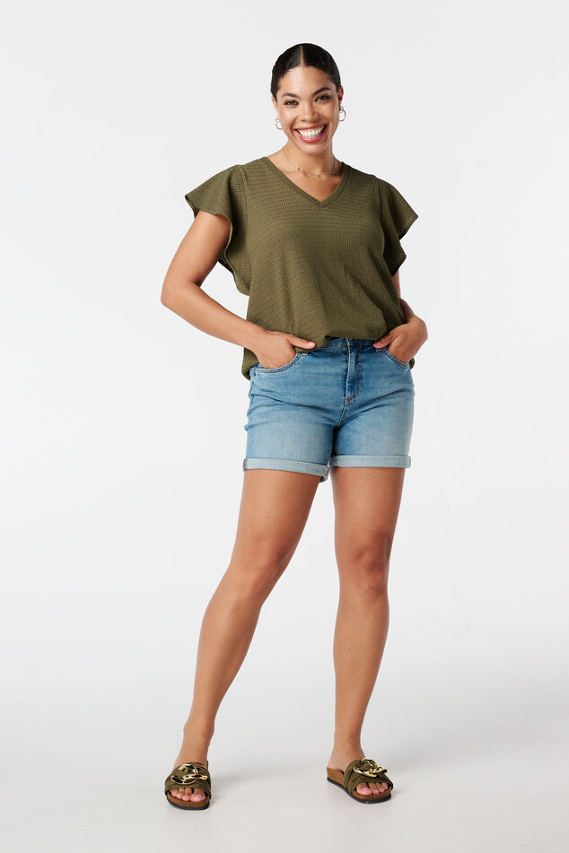 Denim shorts met stretch image number 0