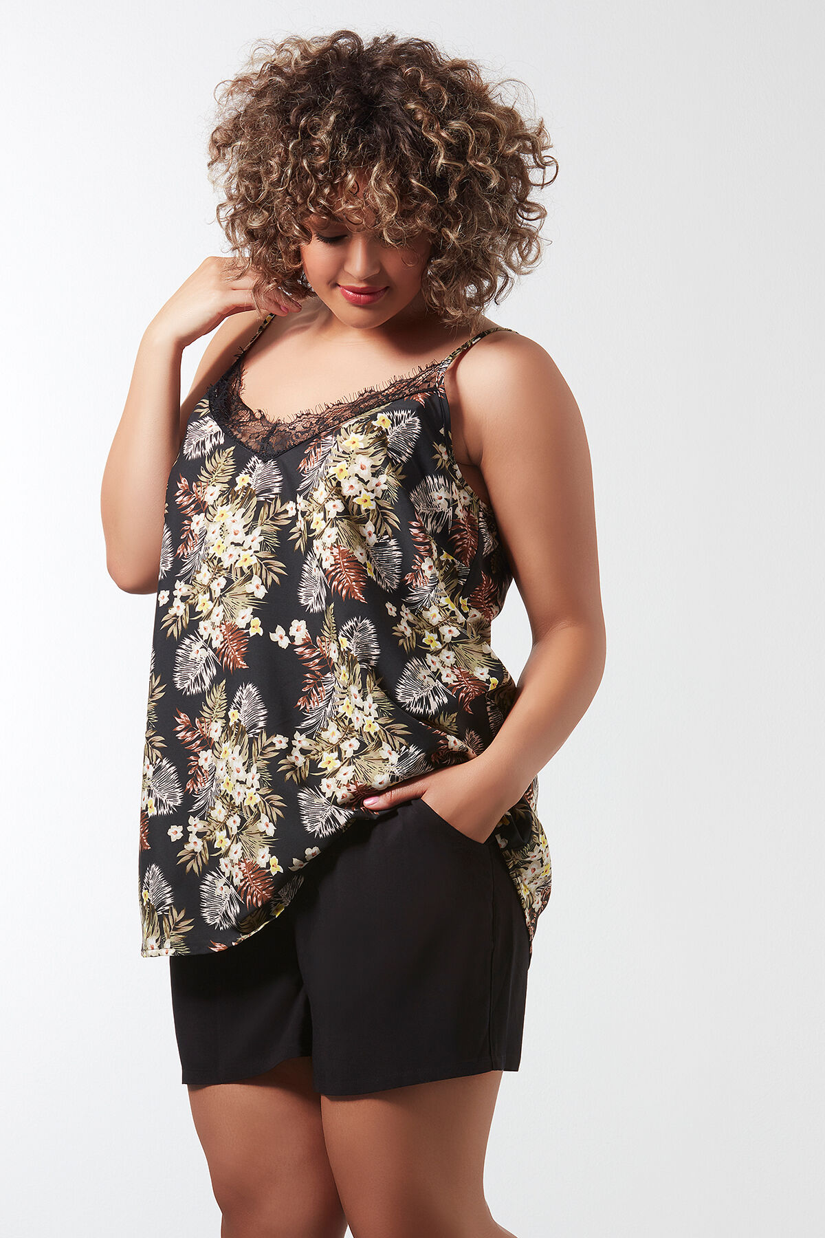 Dames Blouse met spaghettibandjes MS Mode