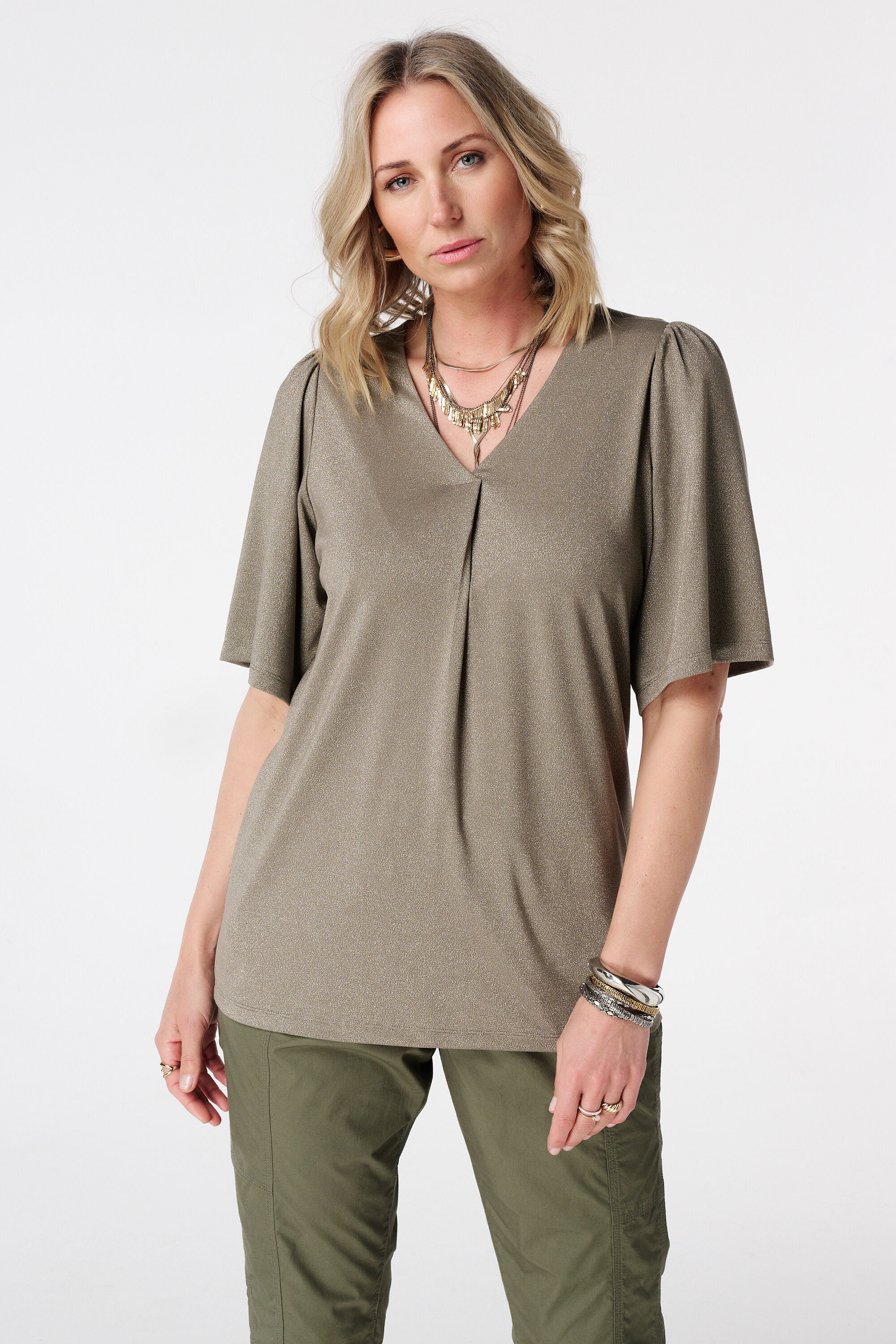 Top met vlindermouwen