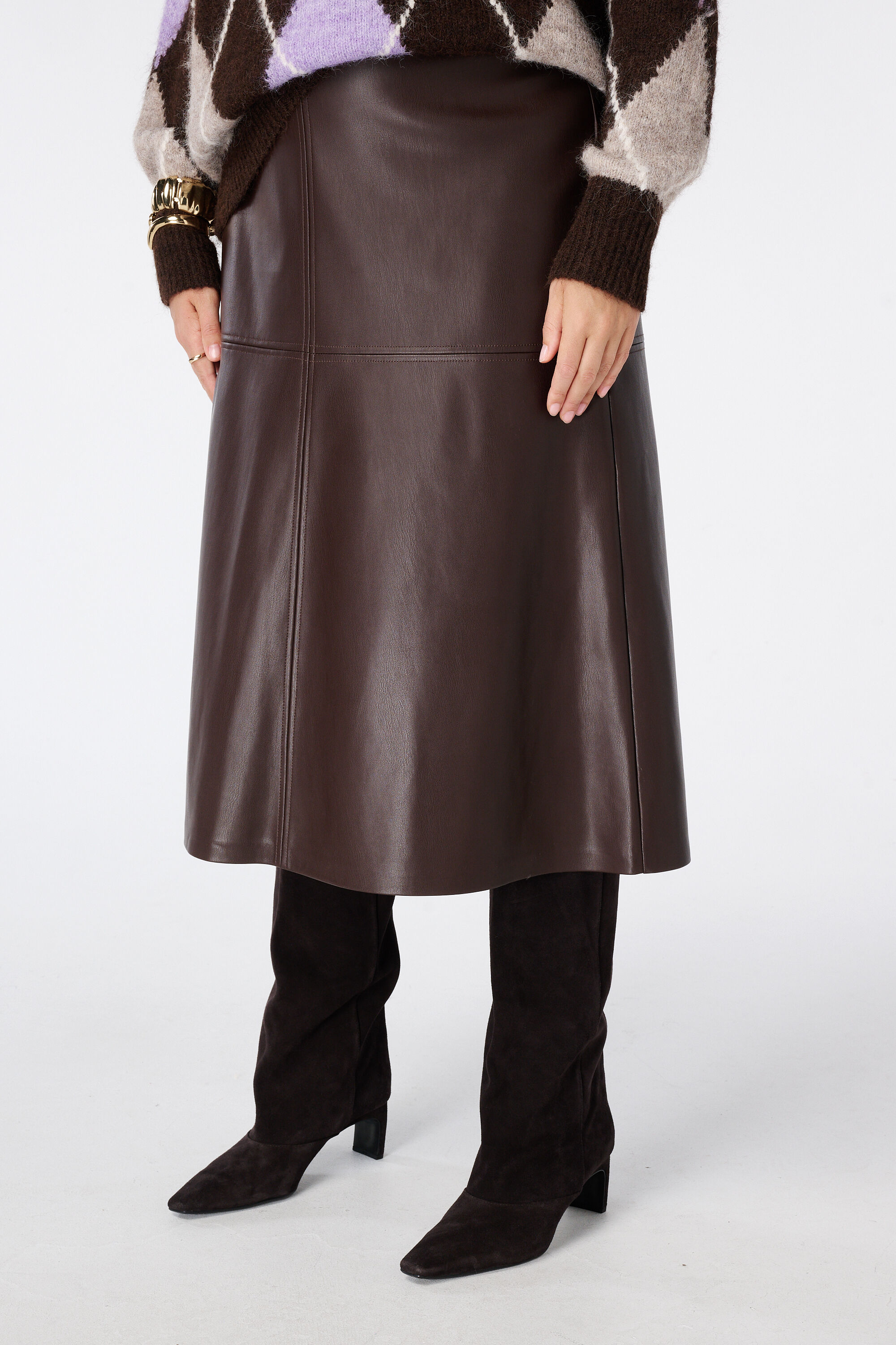 Imitatieleren midi rok image number 5