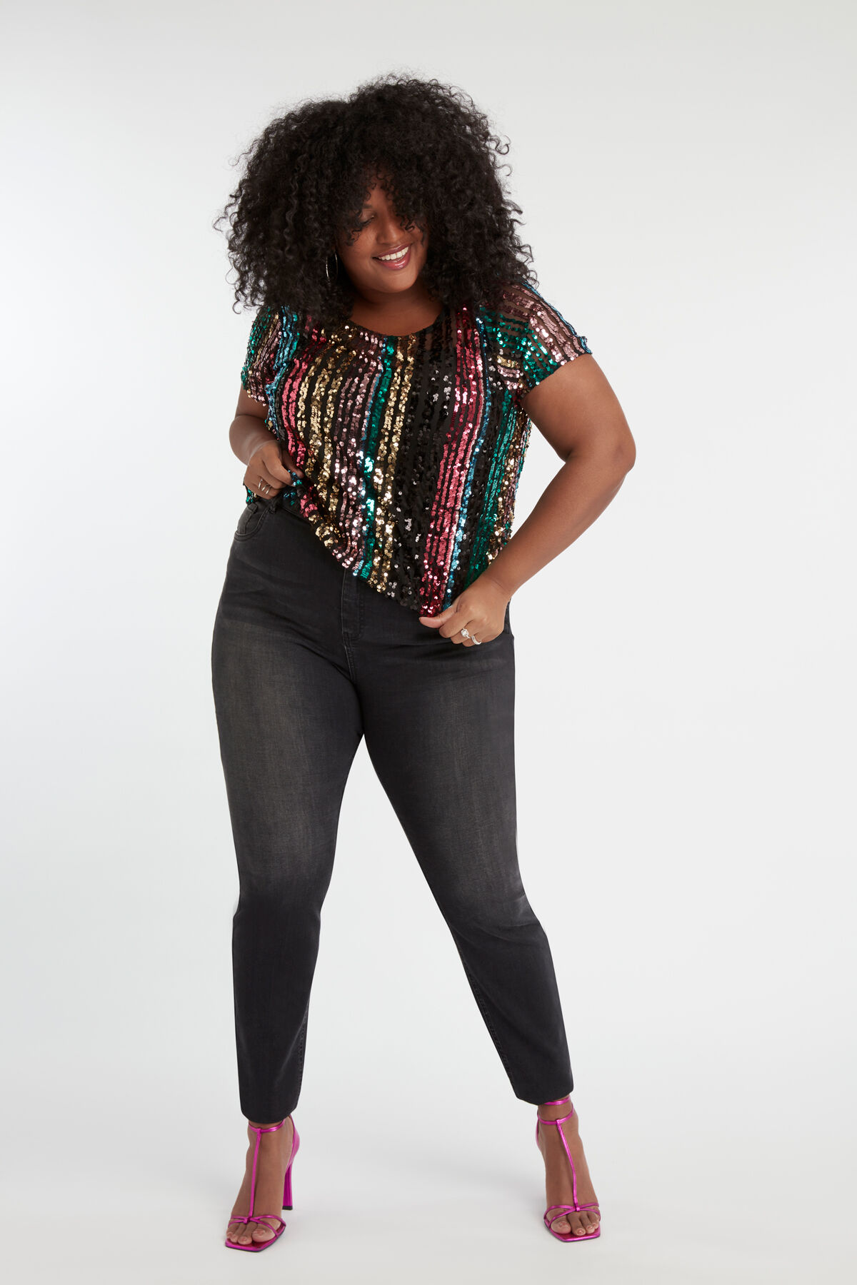 Haut court &agrave; paillettes image number 3