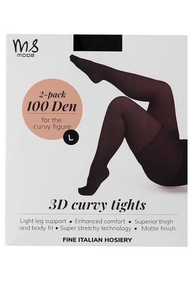 Pack de 2 Collants Super stretch 3D 100 den image number 1