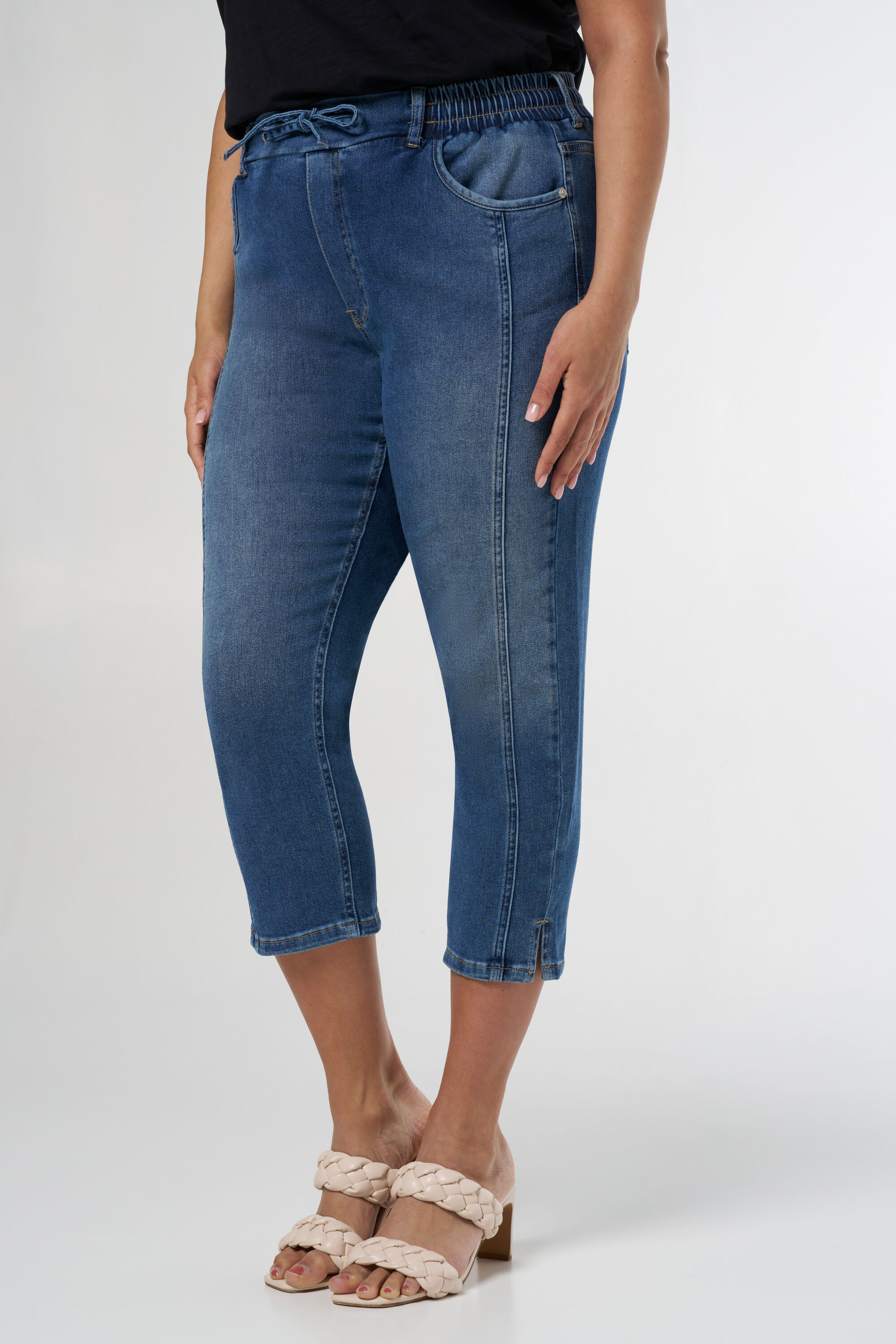 Pantalon longueur cheville avec ceinture &eacute;lastique confortable image number 5