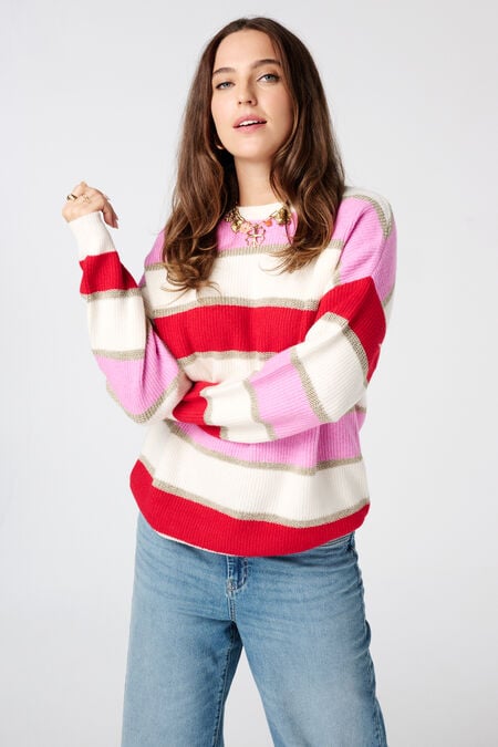 Gestreepte trui met lurex Gestreepte trui met lurex