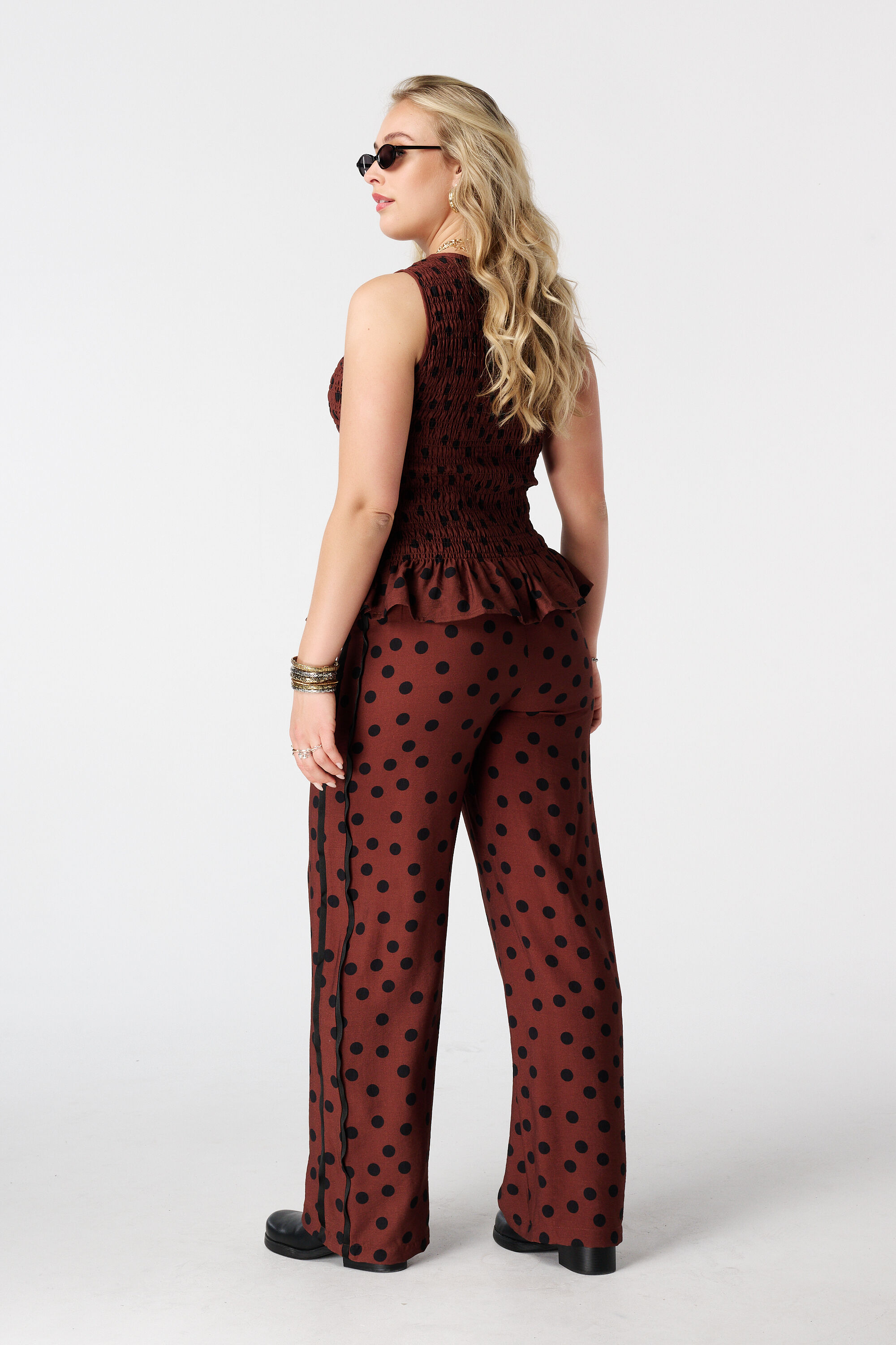 Broek met polka dot print image number 3