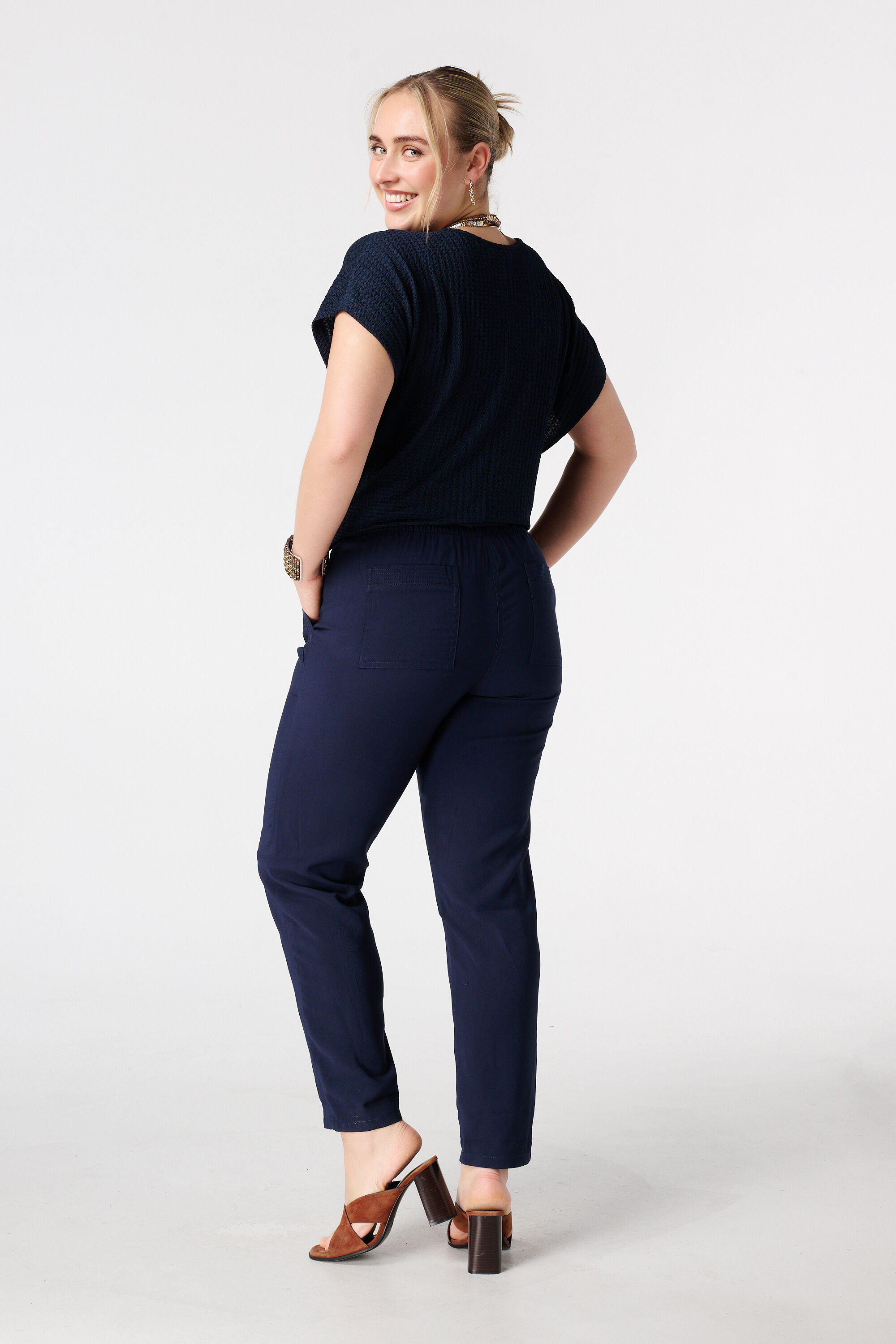 Broek met elastische taille image number 3