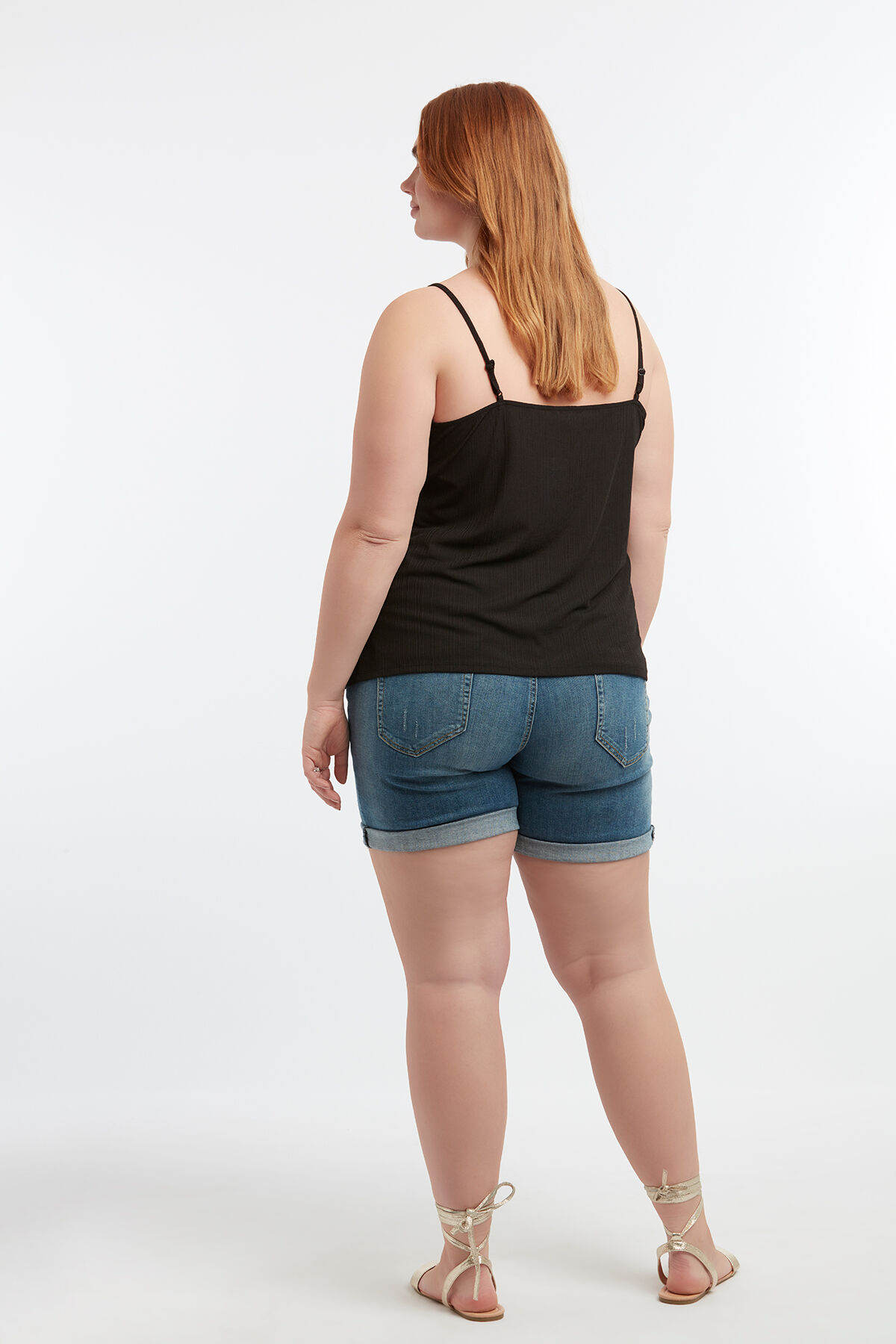 Mouwloze top met kant image number 4