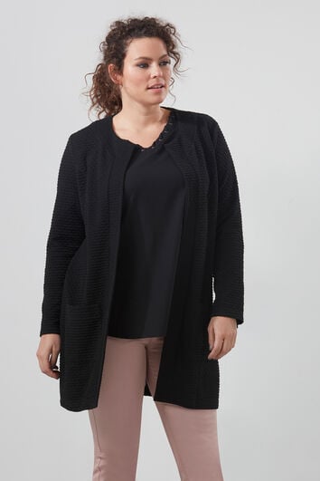 Lange jas met structuur