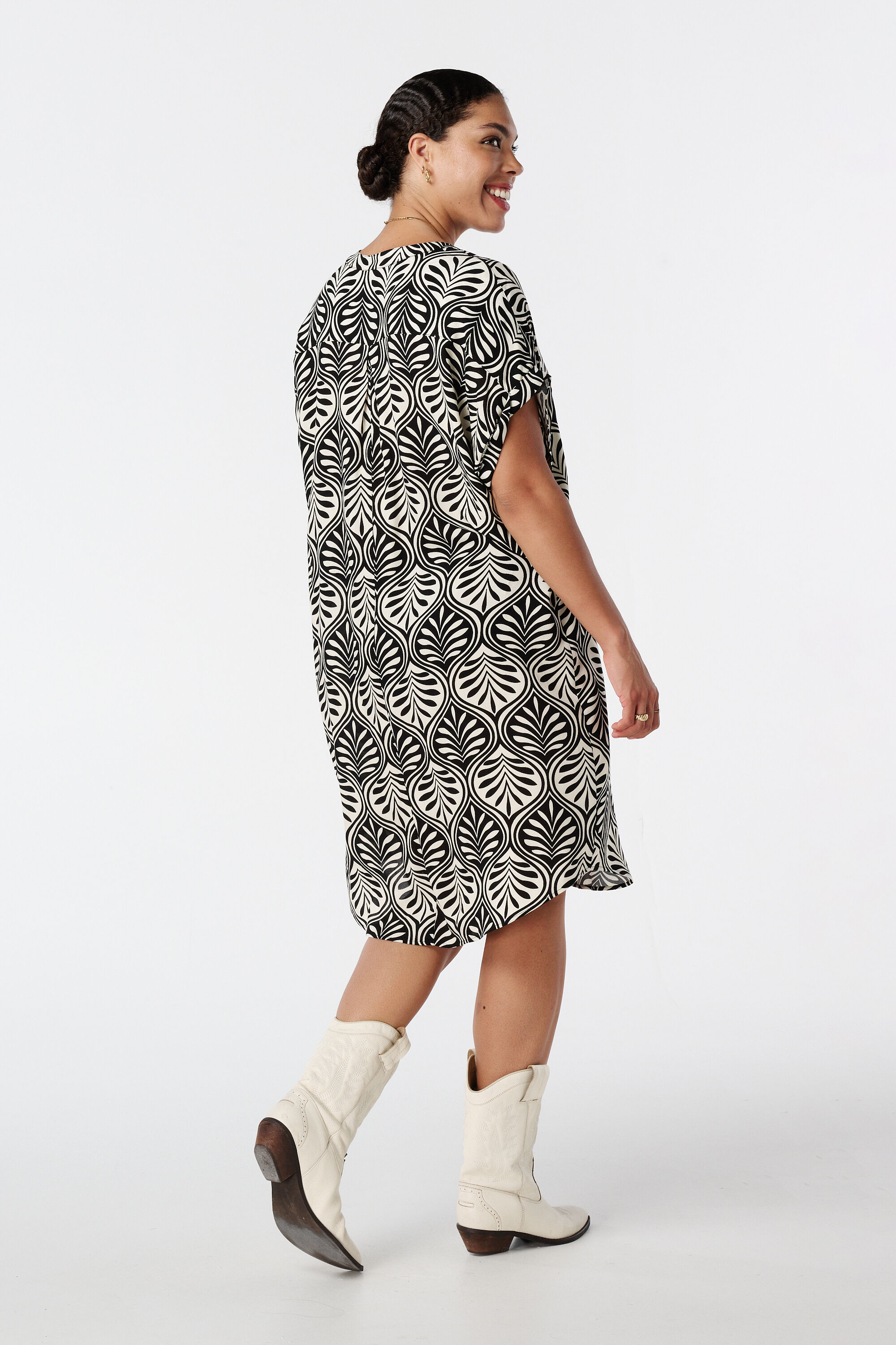 Robe midi &agrave; imprim&eacute; image number 3