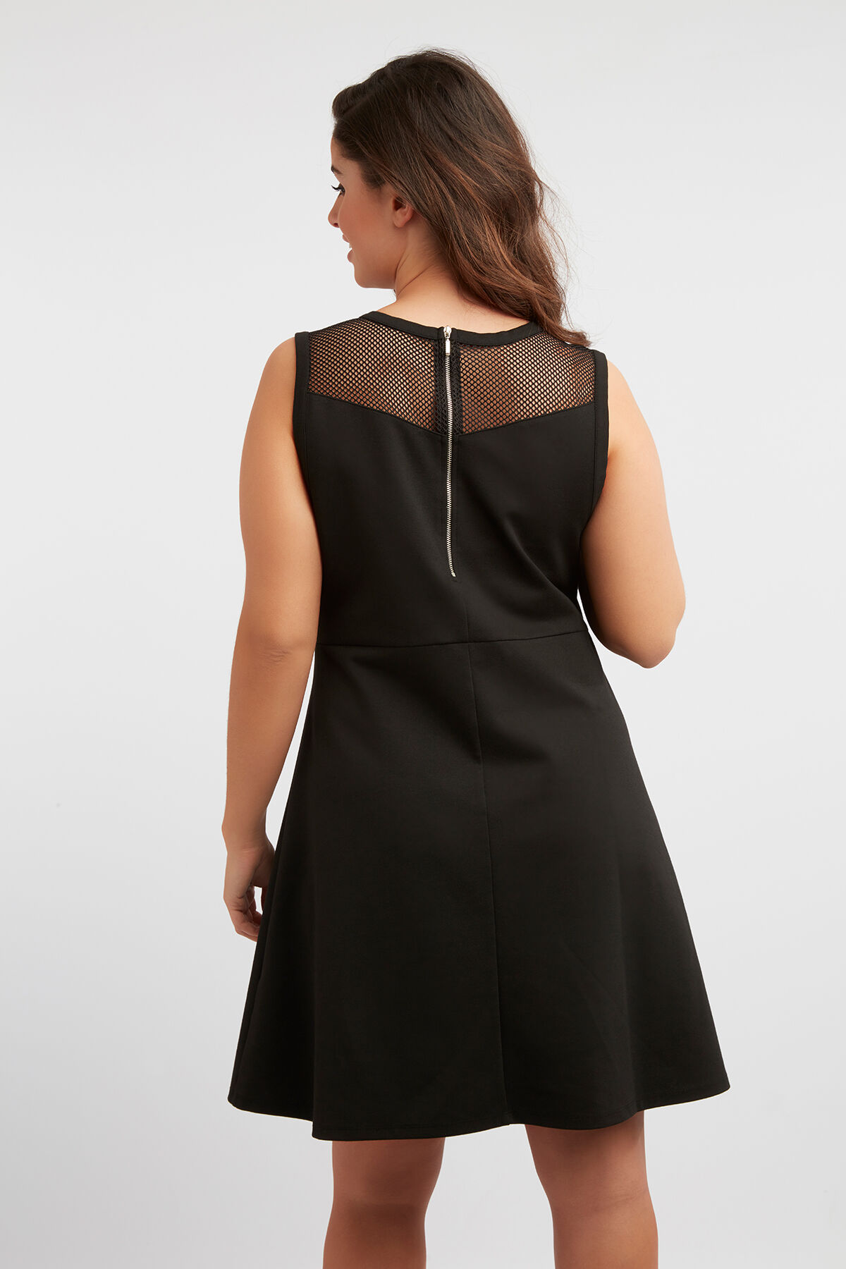 Mouwloos jurkje met mesh image number 4