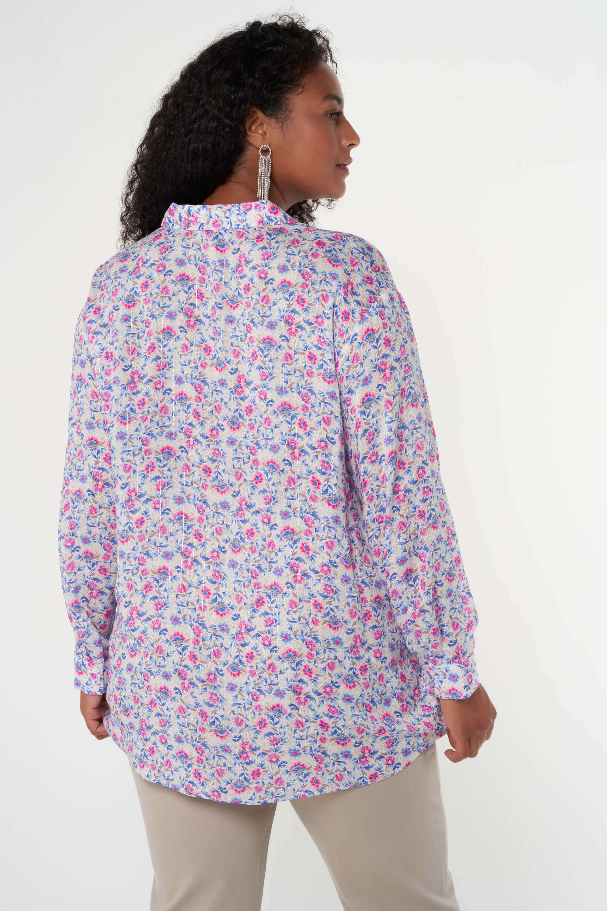 Luchtige blouse met print image number 3