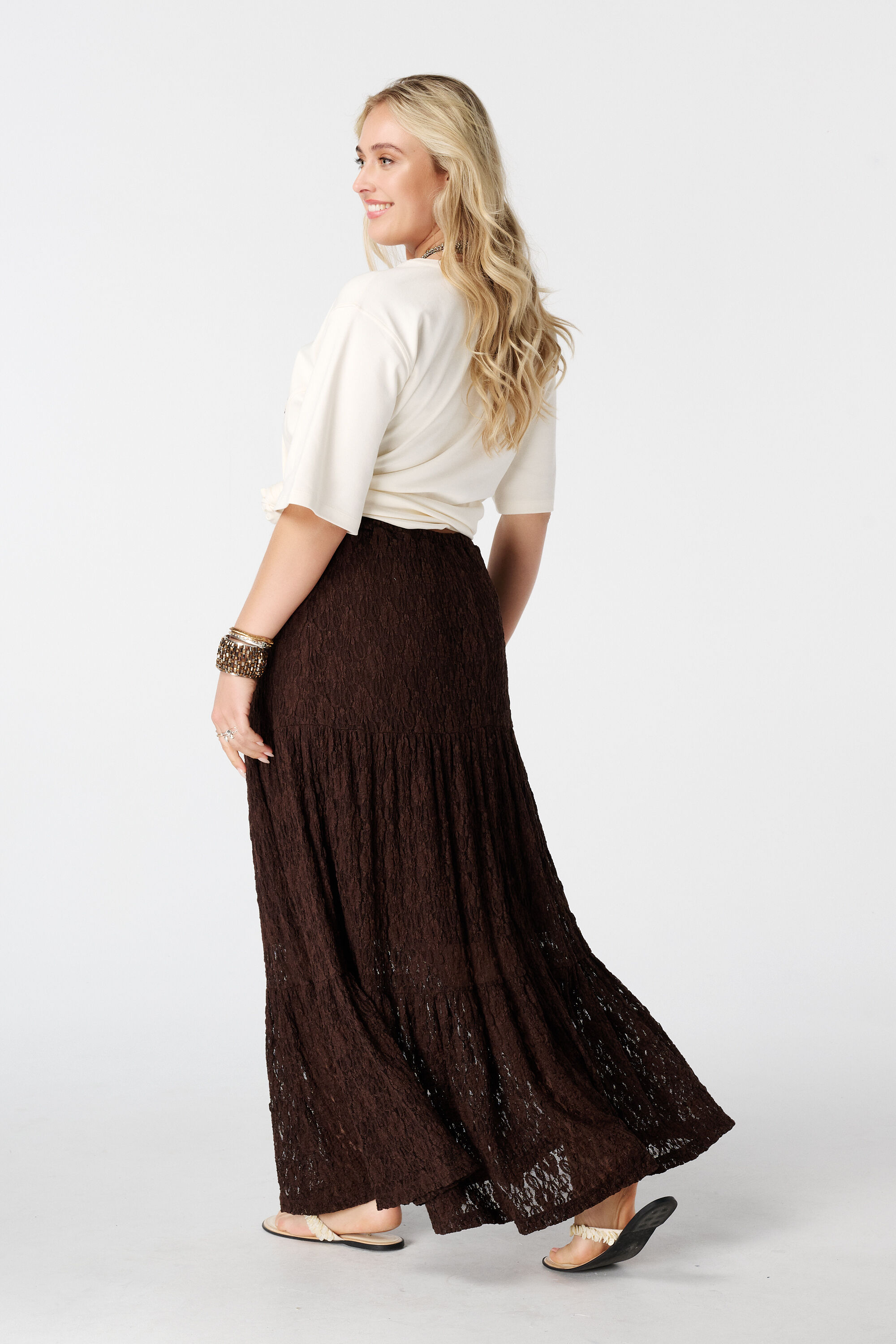 Kanten maxi rok image number 3