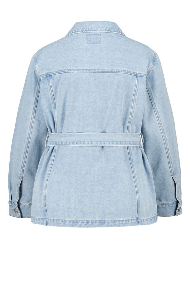 Veste en jean avec ceinture image number 2