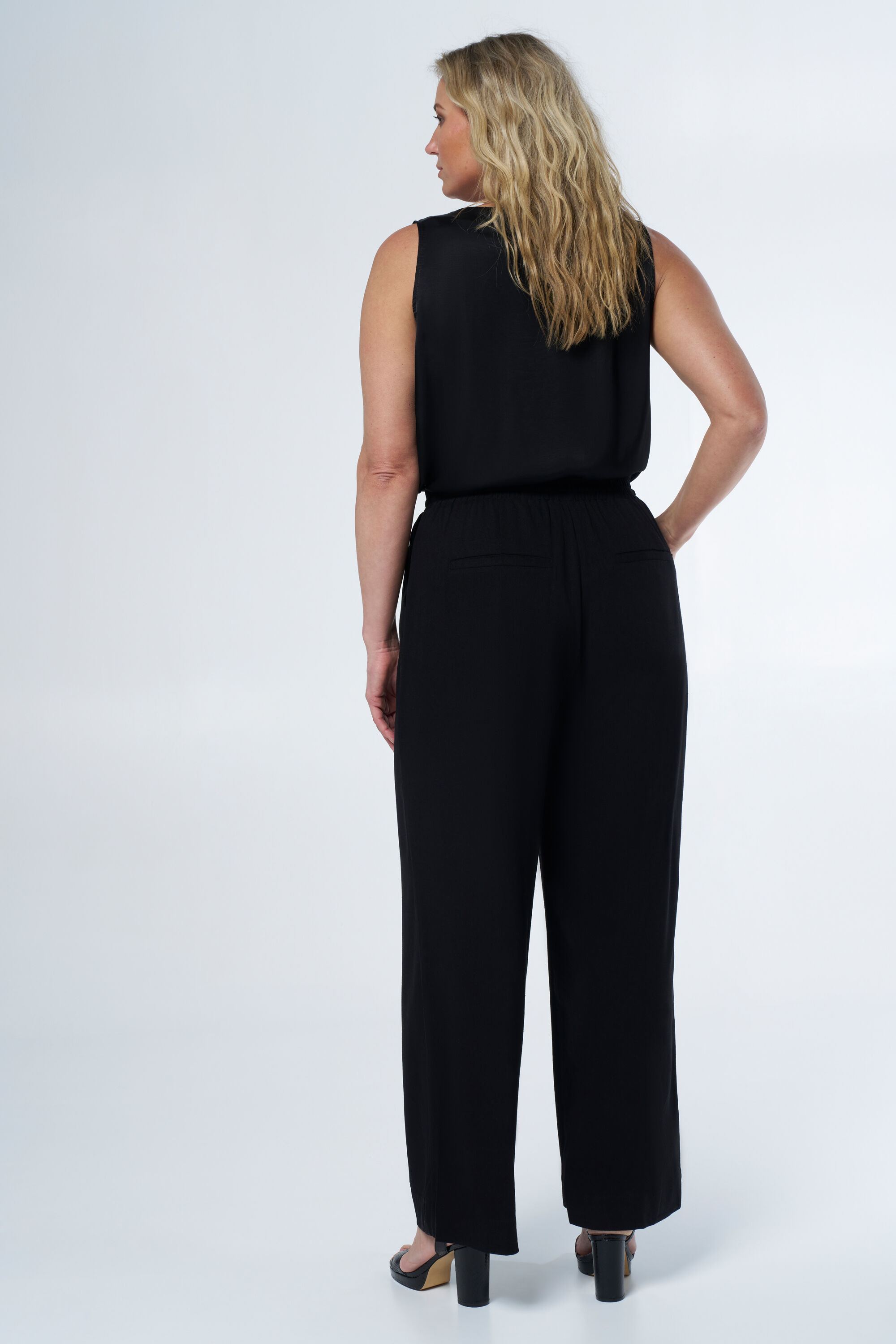 Pantalon en lin, avec taille extensible image number 3