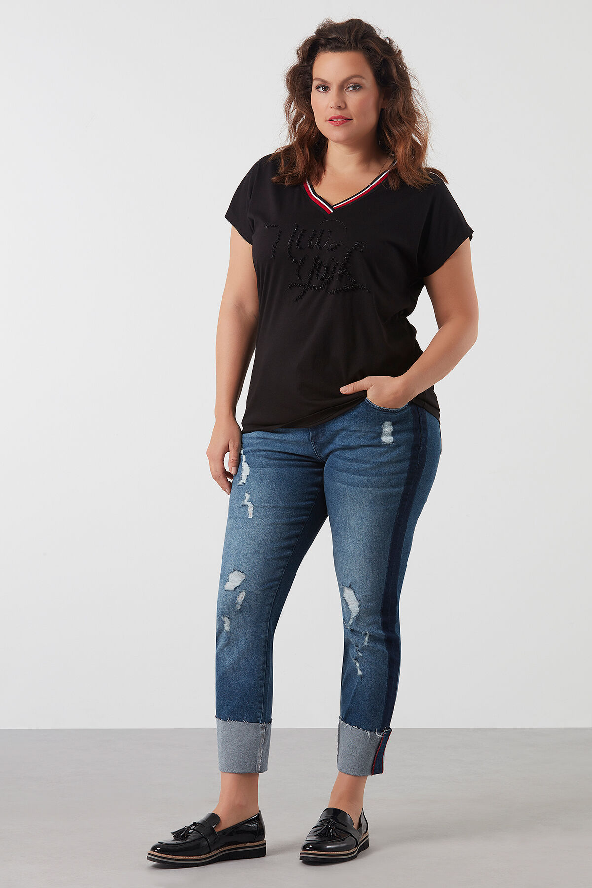 Jean jambe droite image number 4