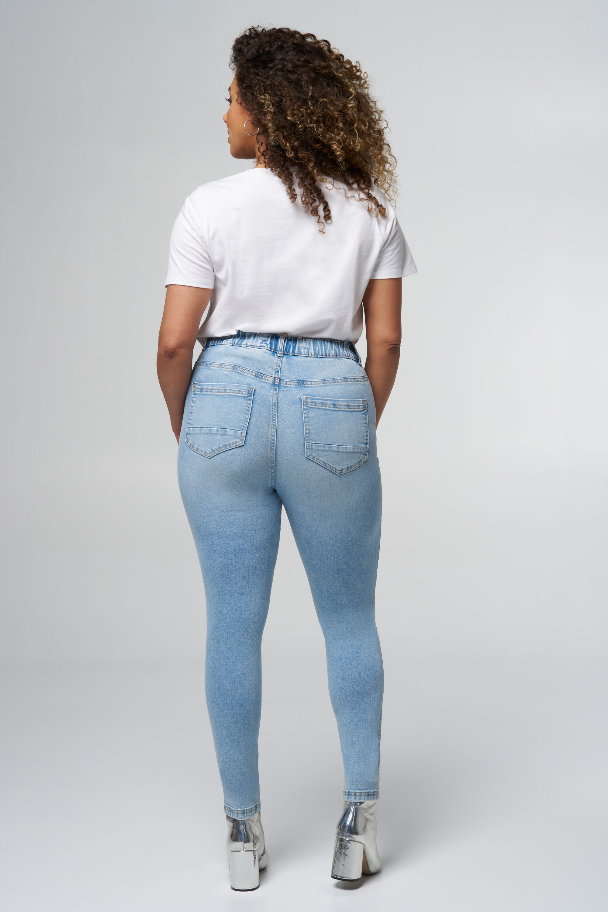 Tregging met denim look image number 3