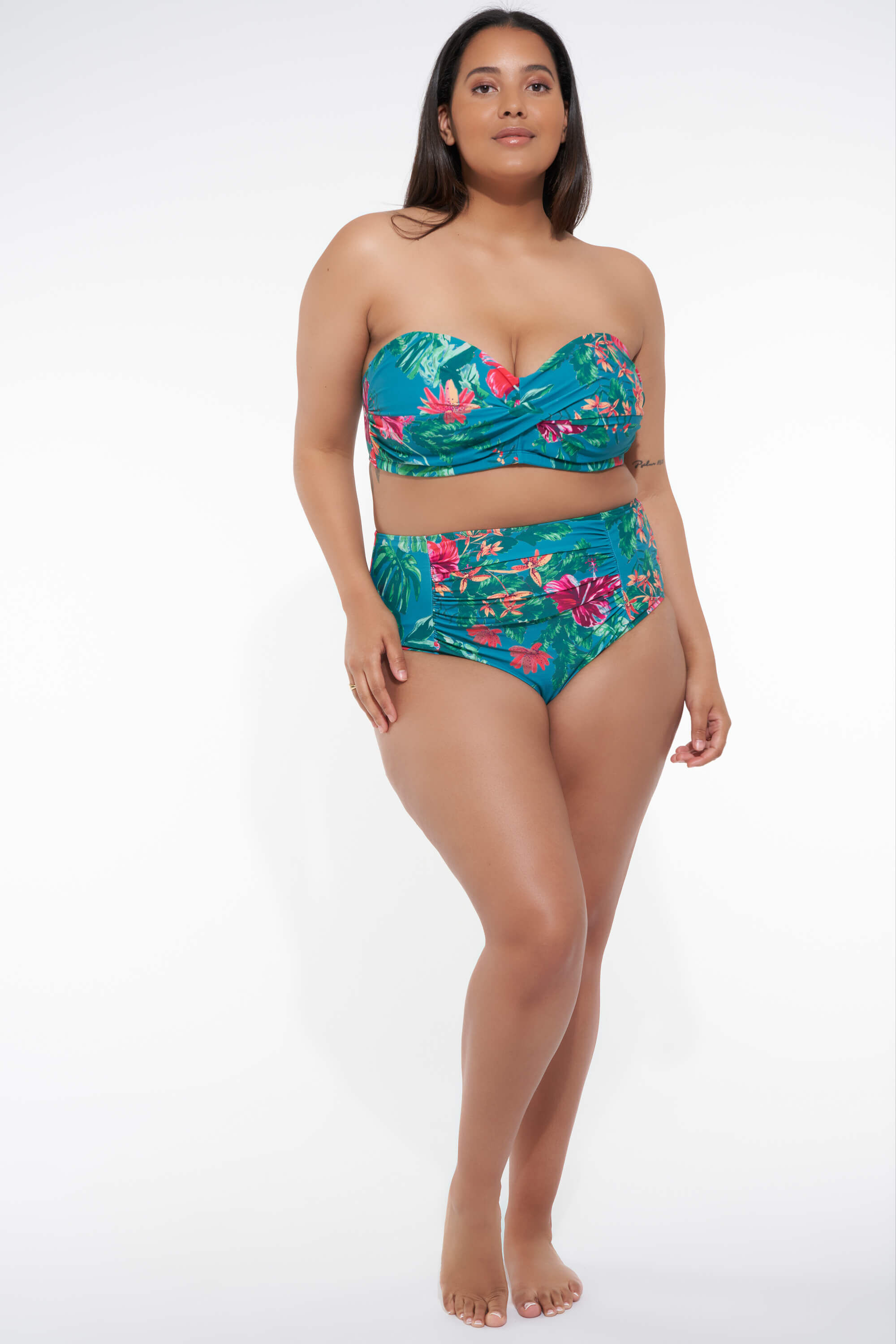 Bas de bikini taille haute avec imprim&eacute; image number 6