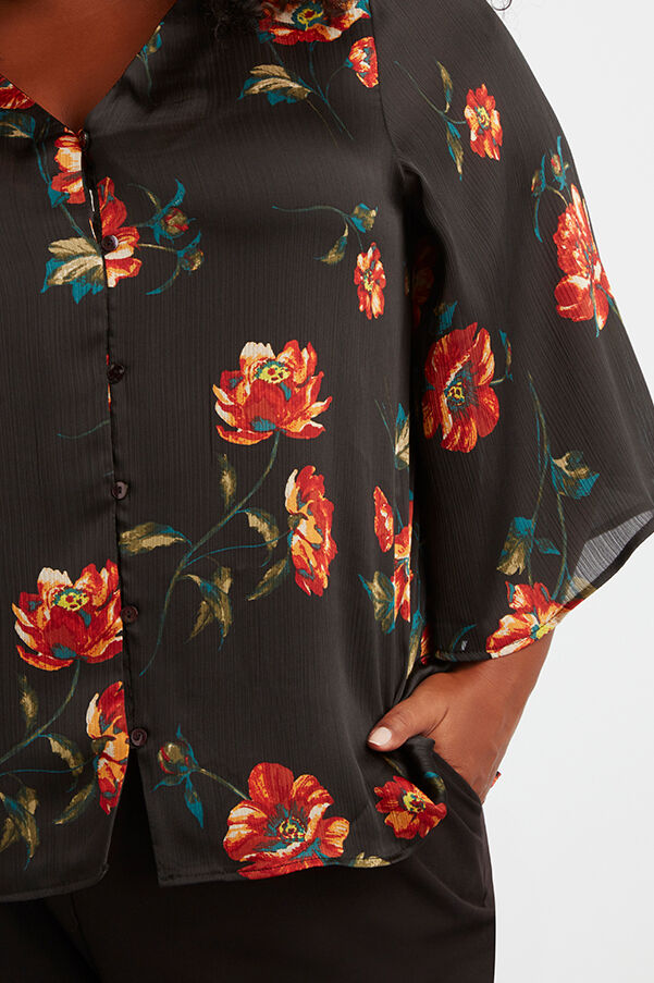 Chemisier &agrave; manches &eacute;vas&eacute;es image number 6