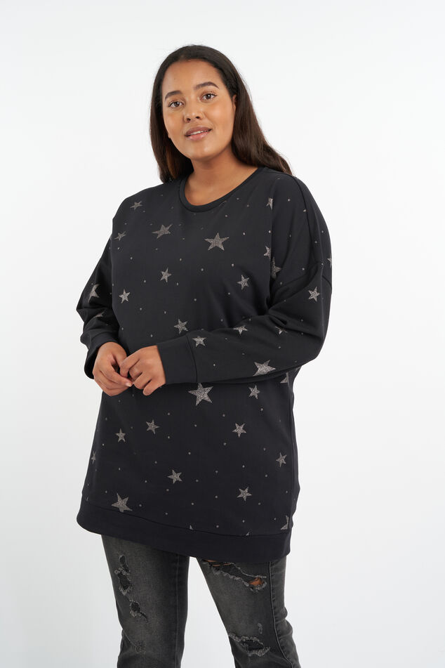 Pull avec imprimé étoiles image number 0