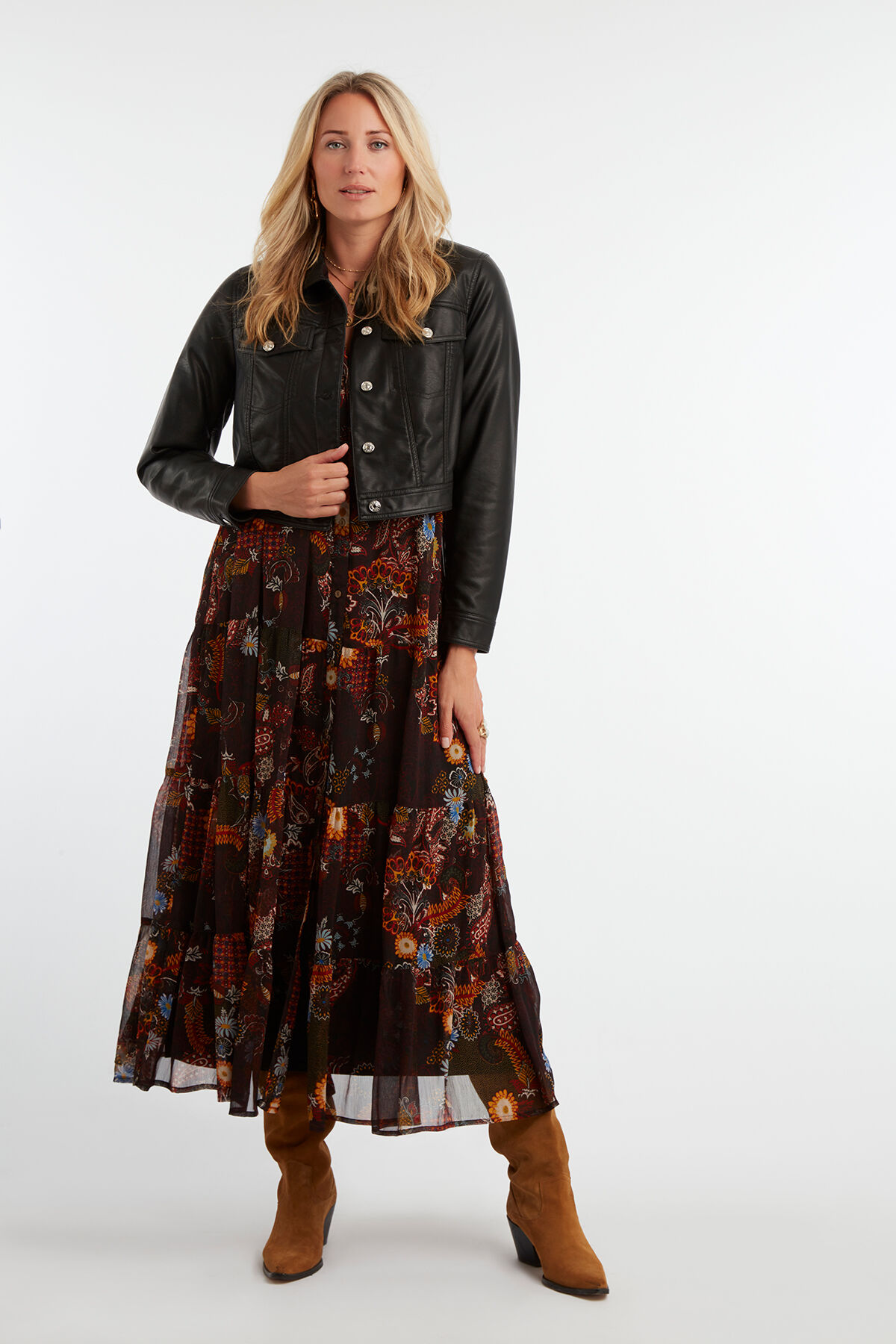 Kort jasje van imitatieleer image number 3