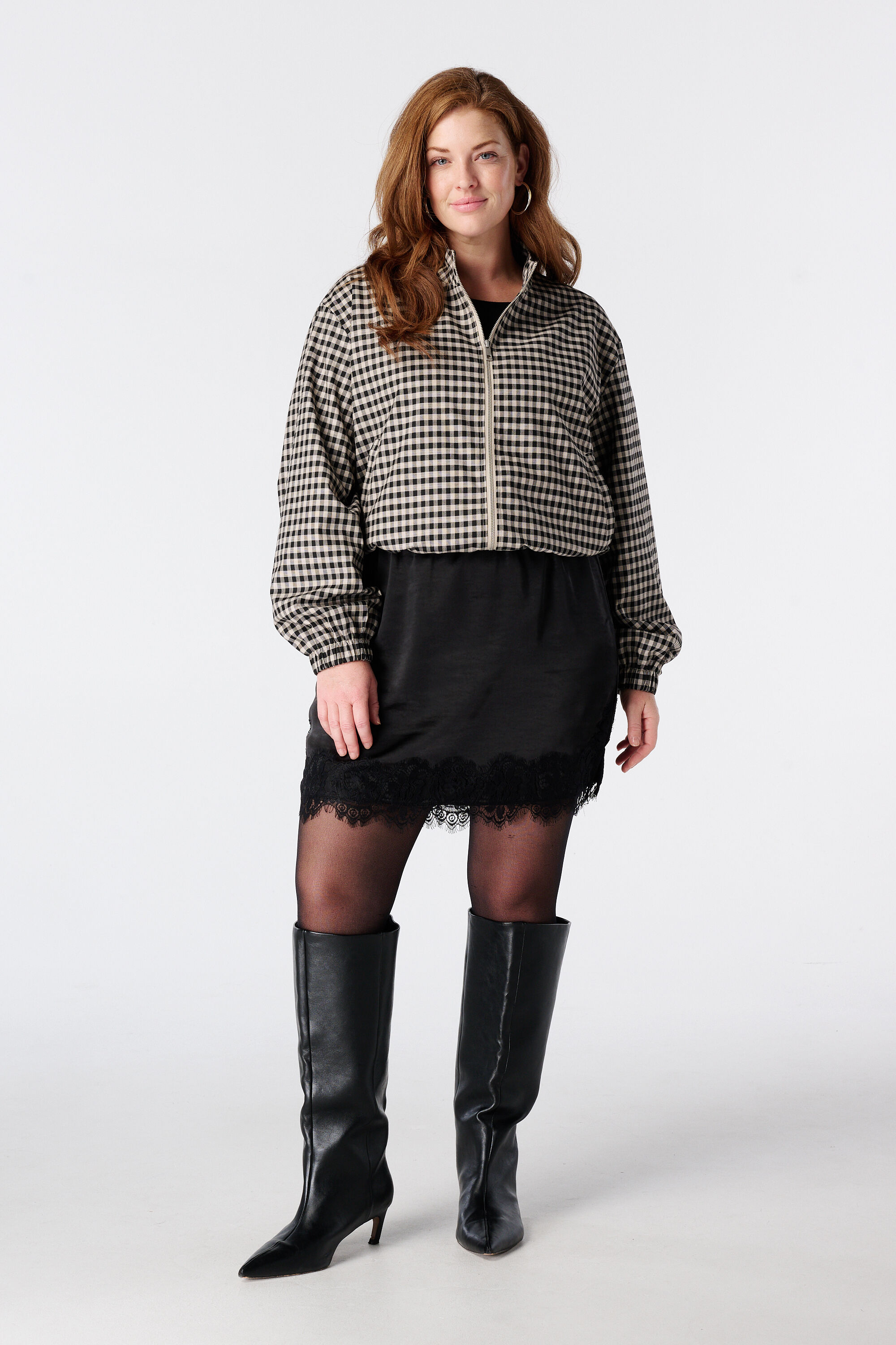 Veste &agrave; carreaux