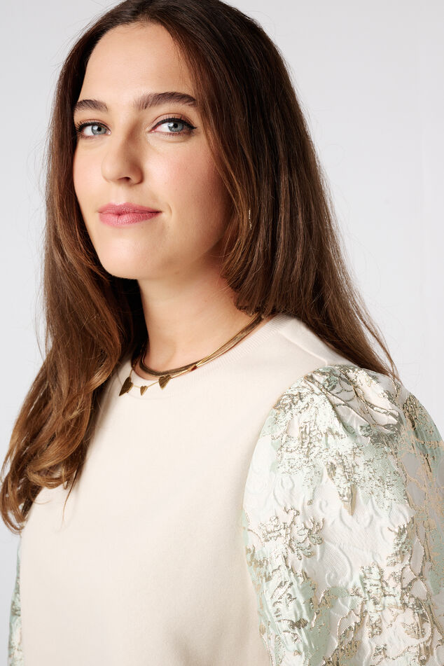 Sweat-shirt avec imprimé sur les manches image number 4