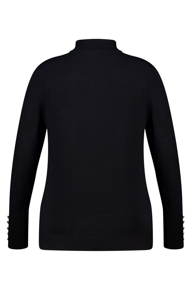 Trui met turtle neck en sierknopen image number 2