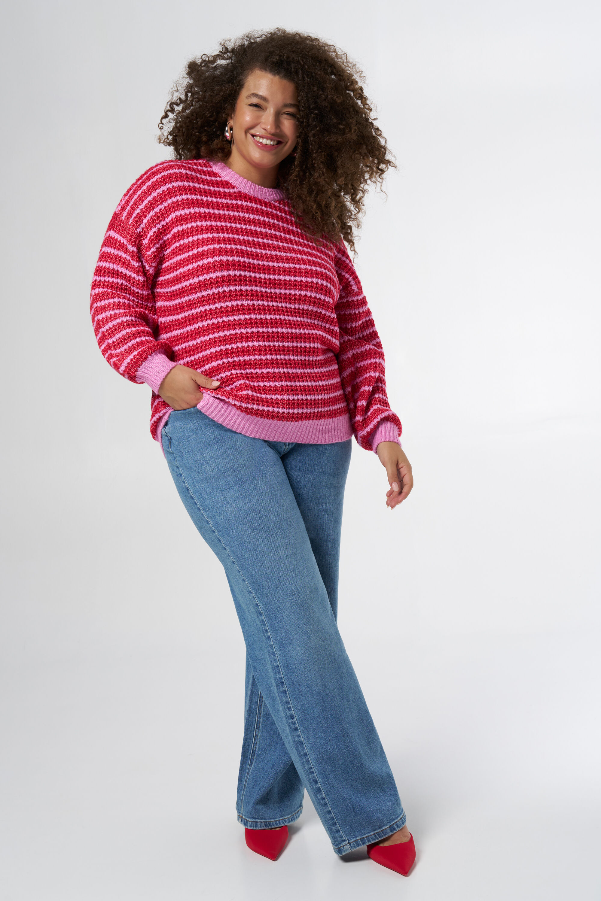 Pull en maille bicolore image number 5