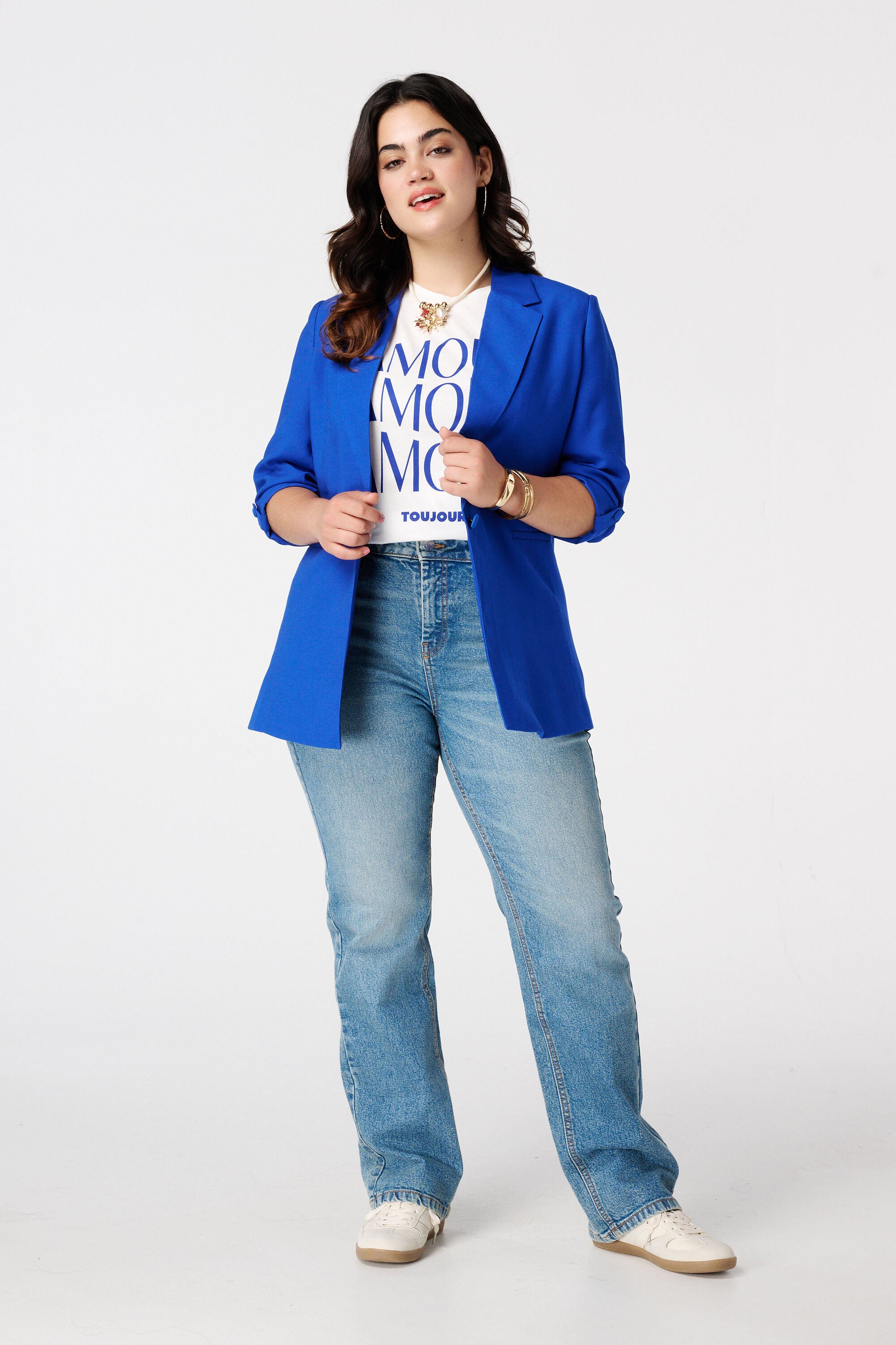 Blazer &agrave; manches retrouss&eacute;es image number 5