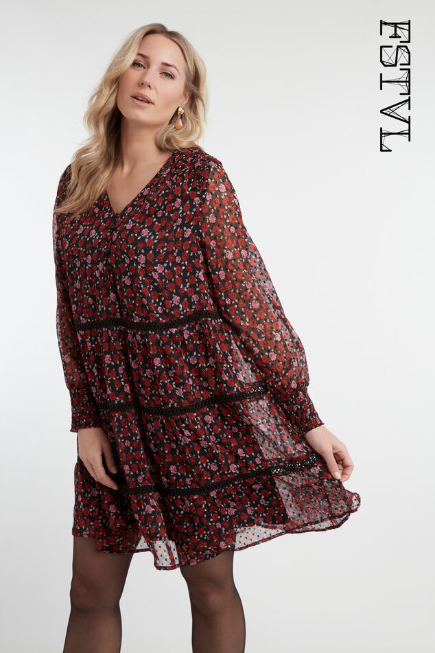 Bloemenjurk met smok details image number 0