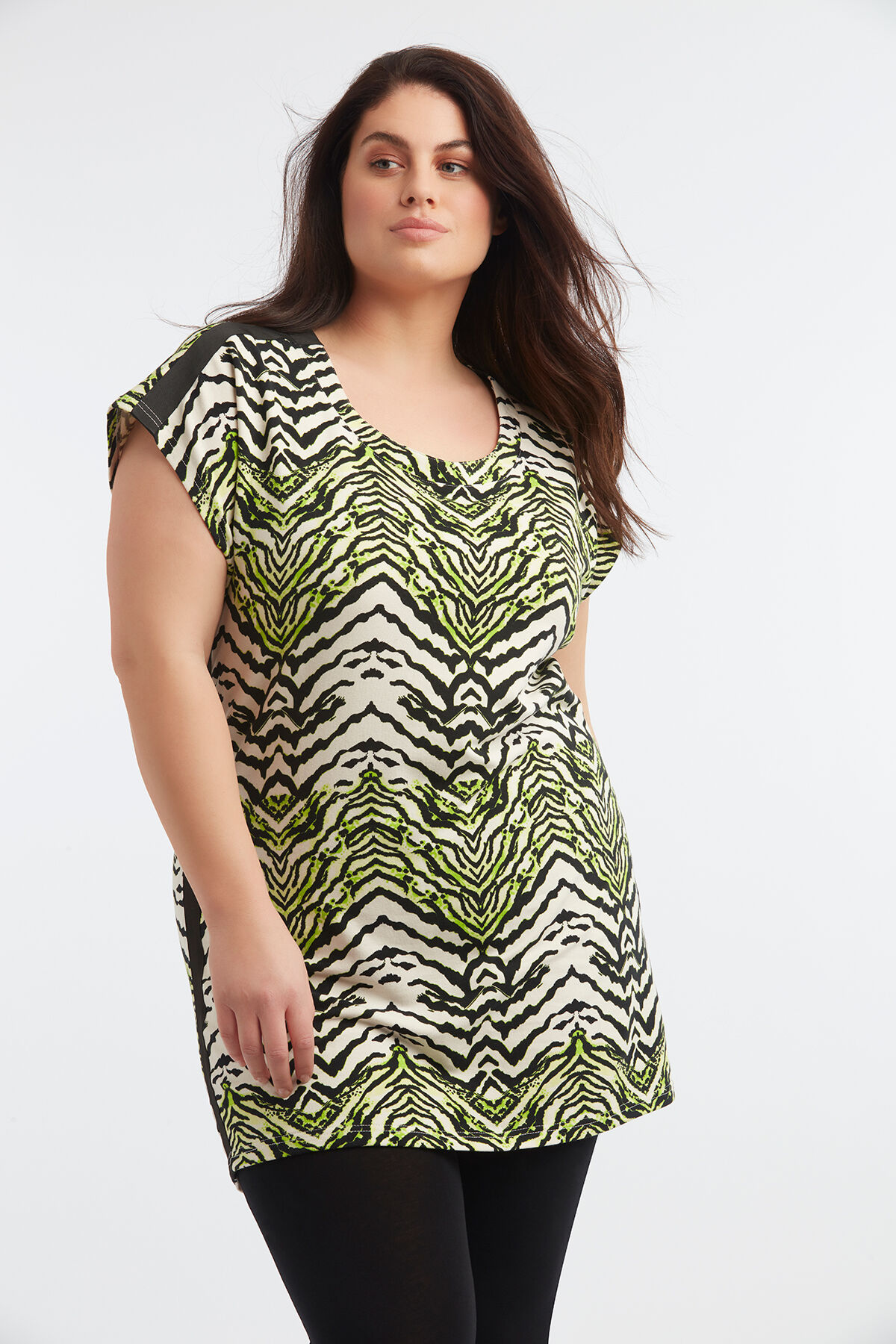 Sweatshirt met bies en print image number 4