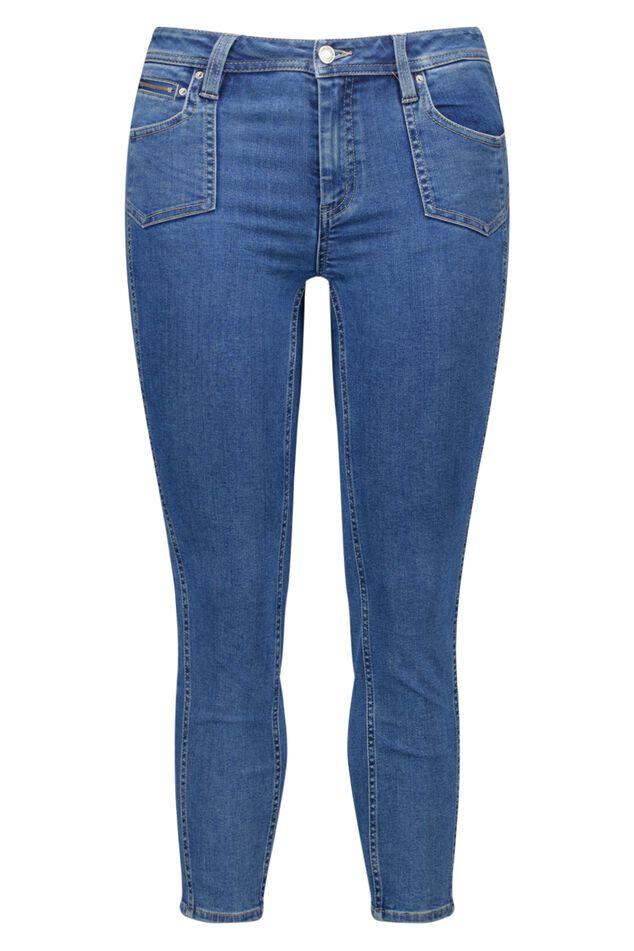 Cropped slim leg jeans image number 1