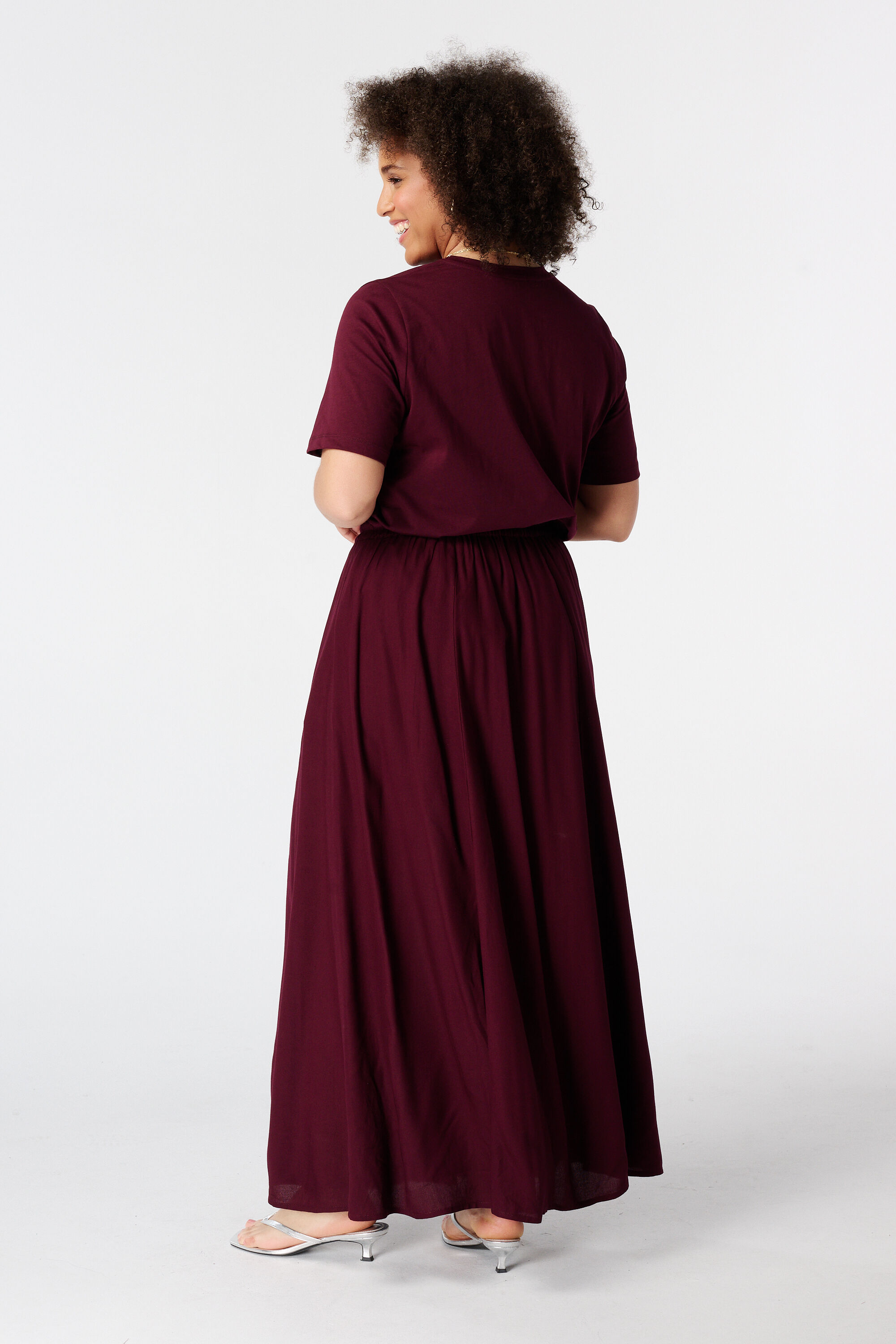 Maxi rok met elastische taille image number 3