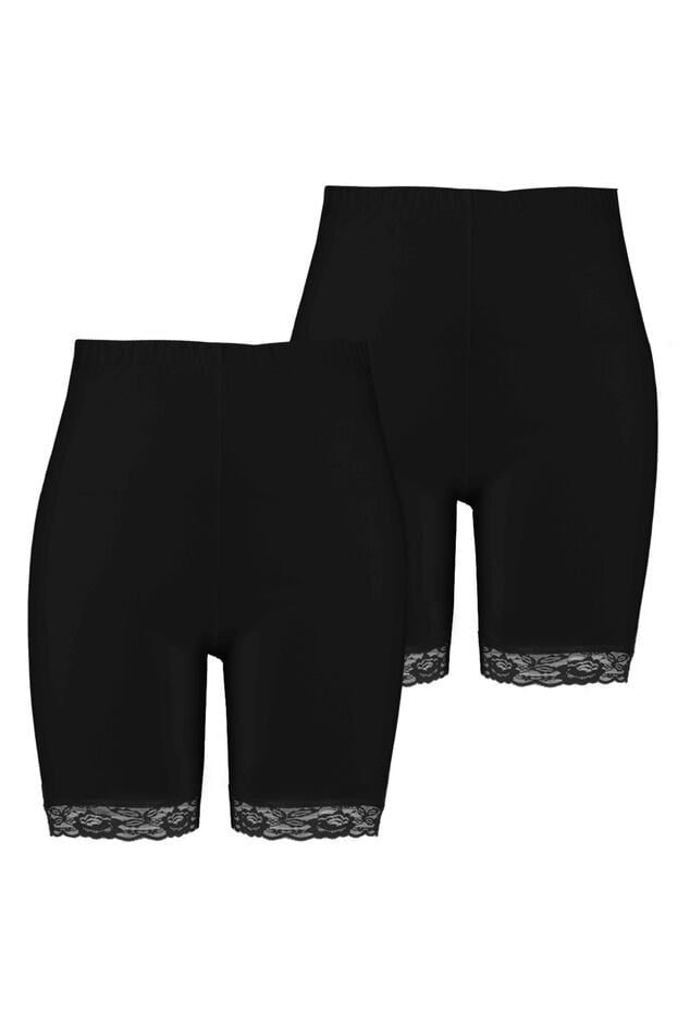 2-pack Korte legging met kant image number 1