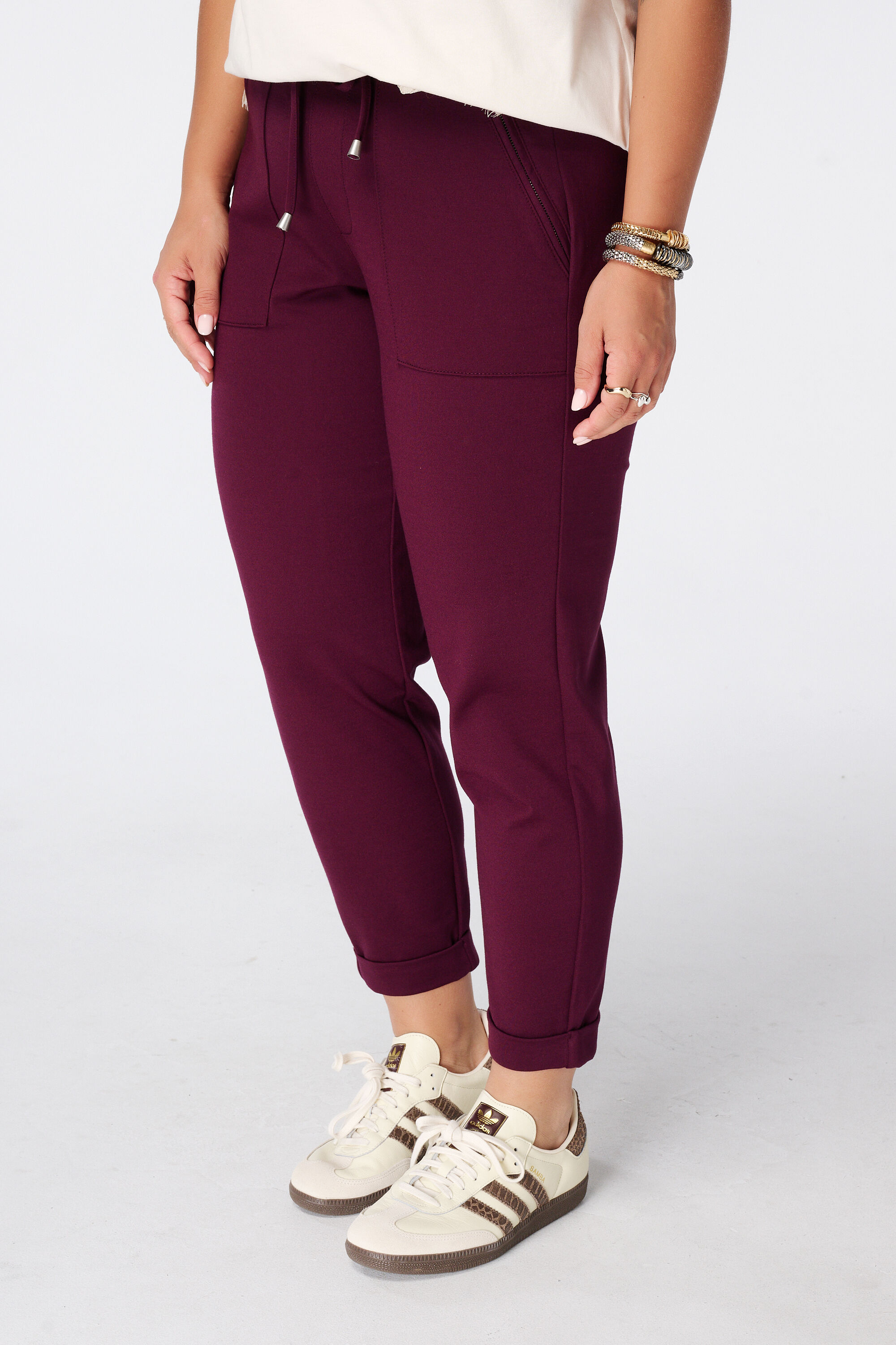 Tapered broek met elastische taille image number 5
