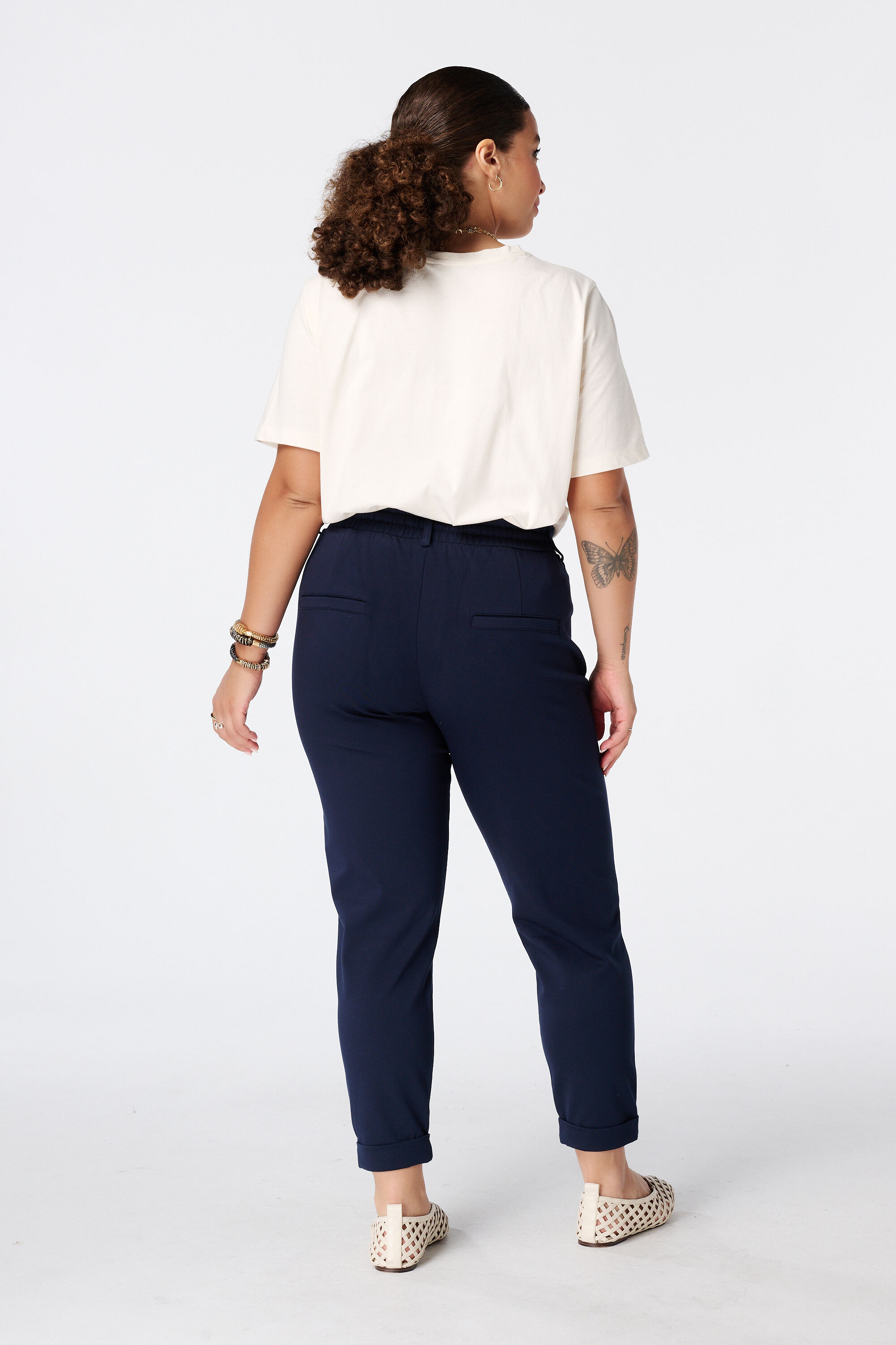 Tapered broek met elastische taille image number 3