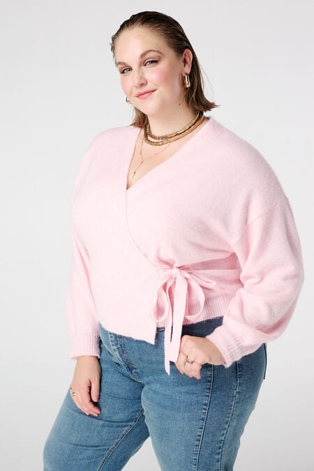 Gilet cache-cœur avec ceinture à nouer Gilet cache-cœur avec ceinture à nouer