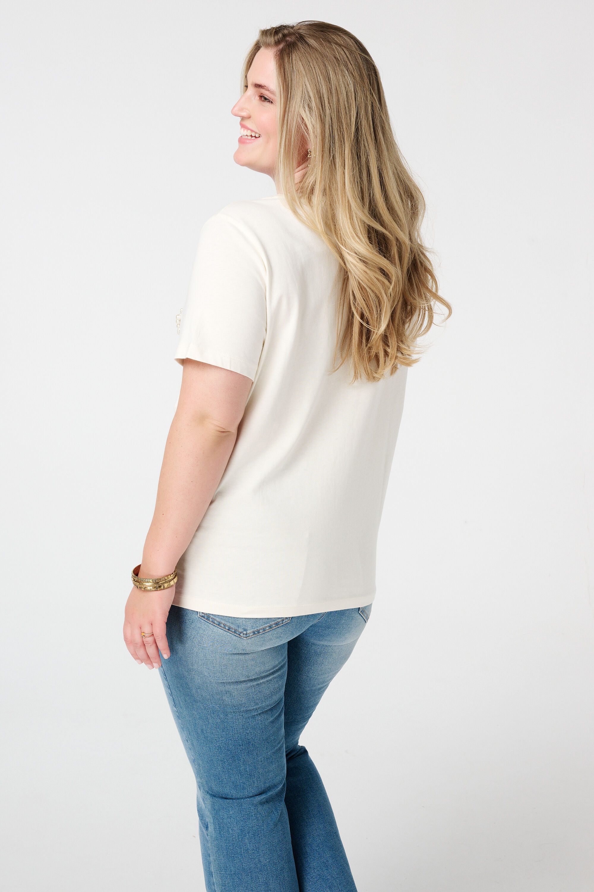 T-shirt met tekst van imitatieparels image number 3