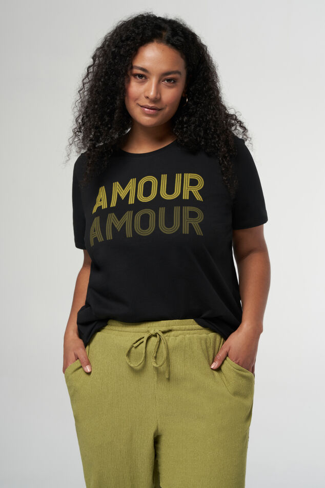 T-shirt met "Amour" tekst image 6