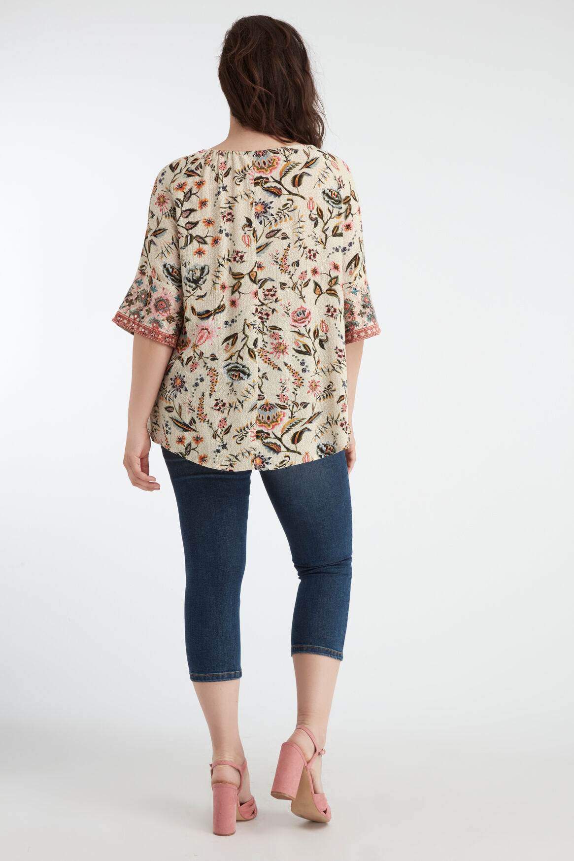 Bohemian blouse met print image number 4