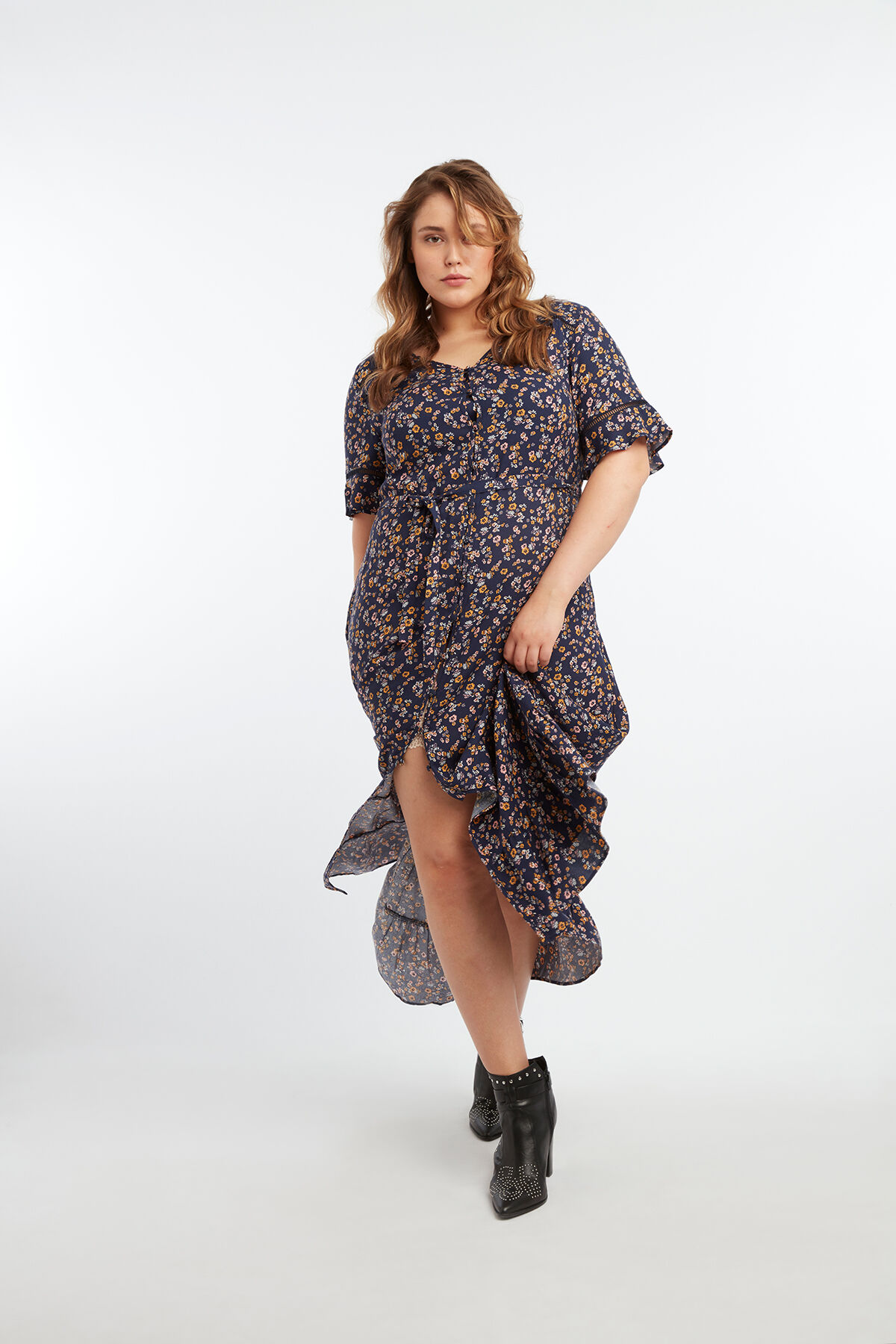 Lange jurk met bloemenprint image number 3