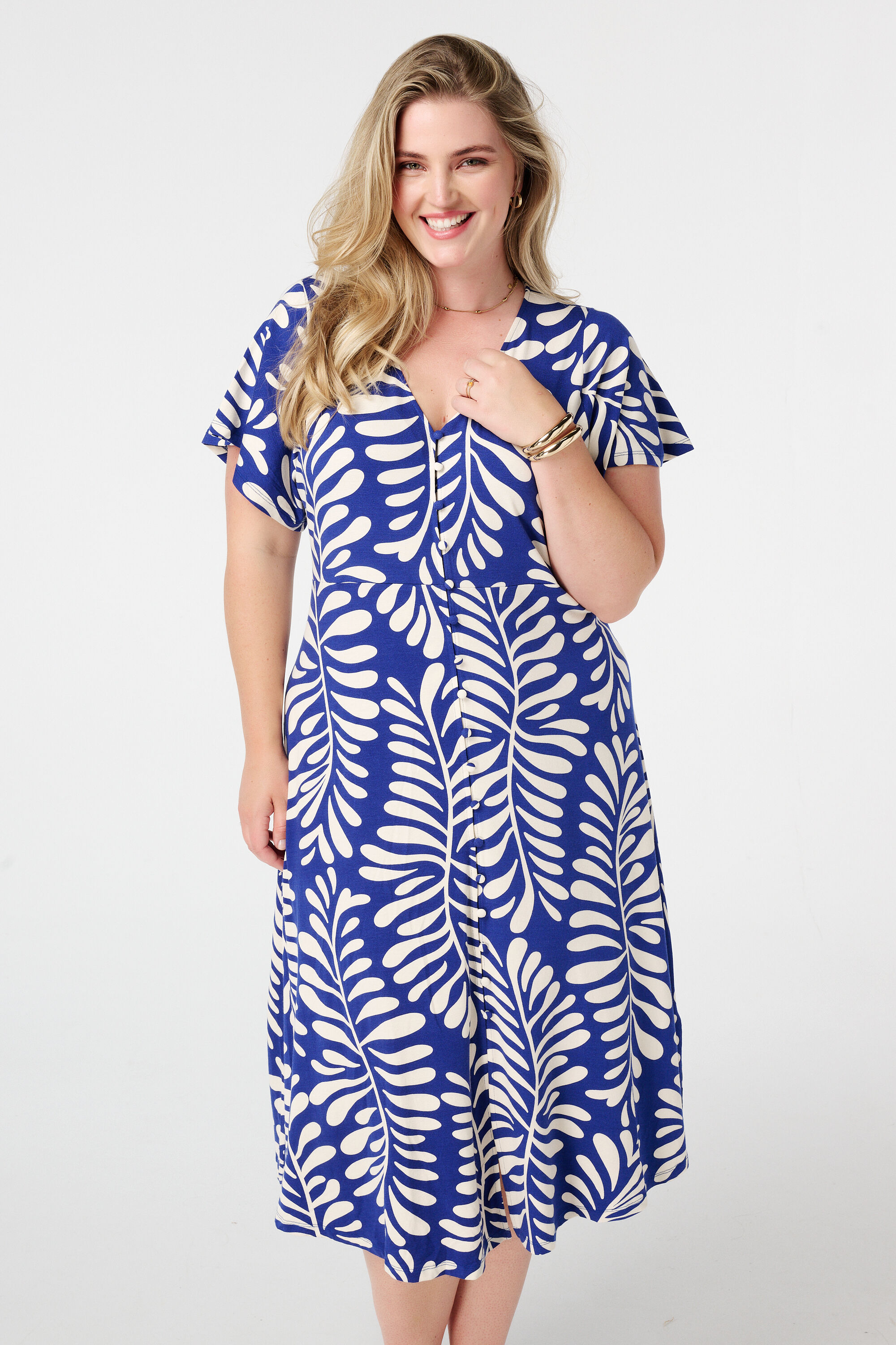 Robe midi &agrave; imprim&eacute;  image number 5