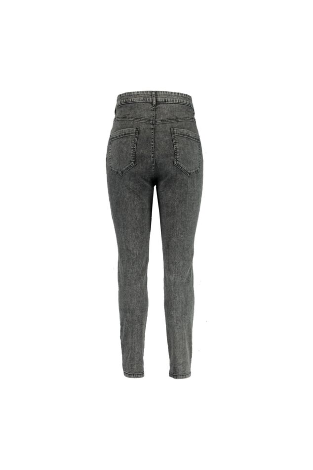 Skinny leg high waist jeans CHERRY image number 2