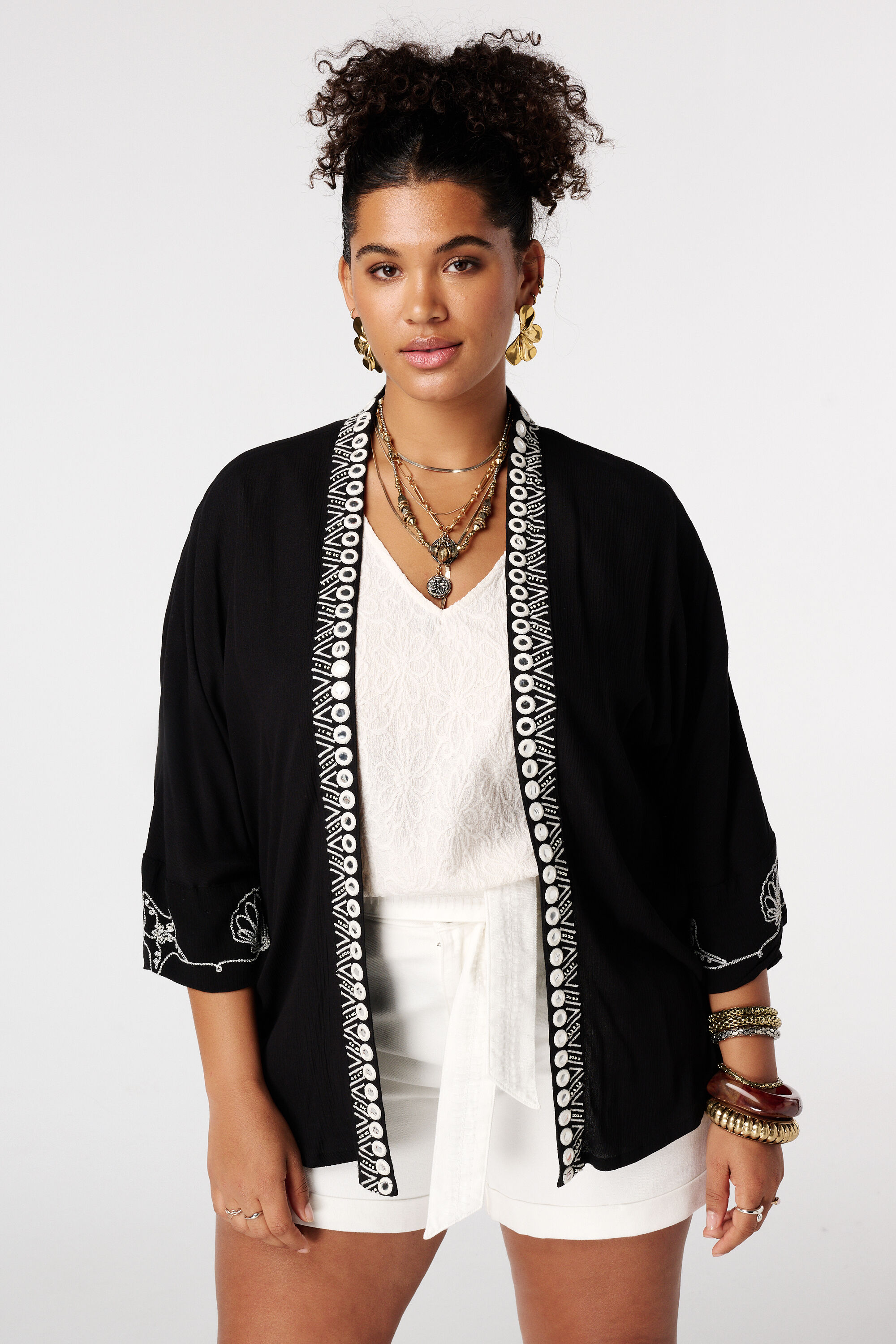 Kimono met broderie image number 0