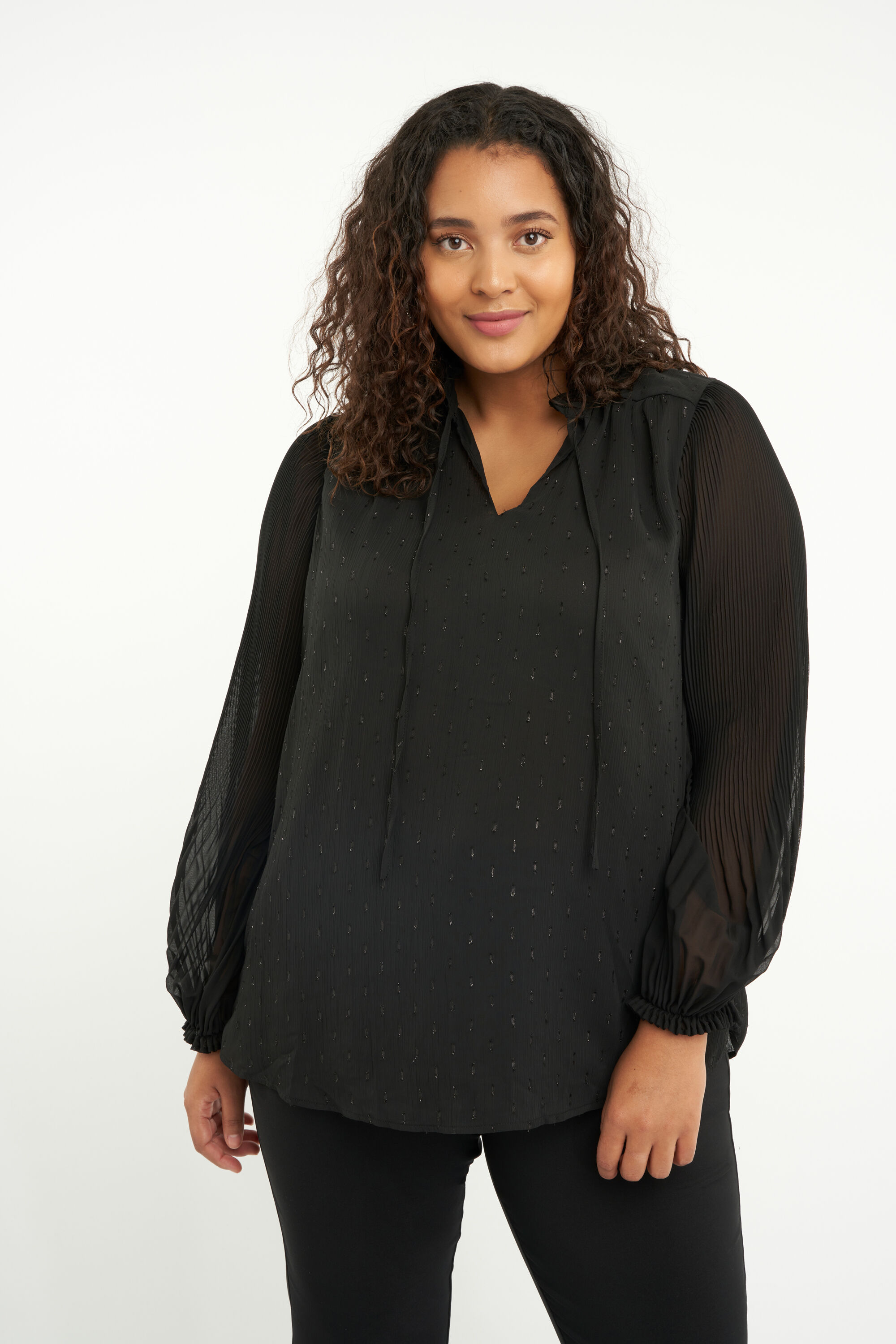Blouse met plissemouwen image number 5