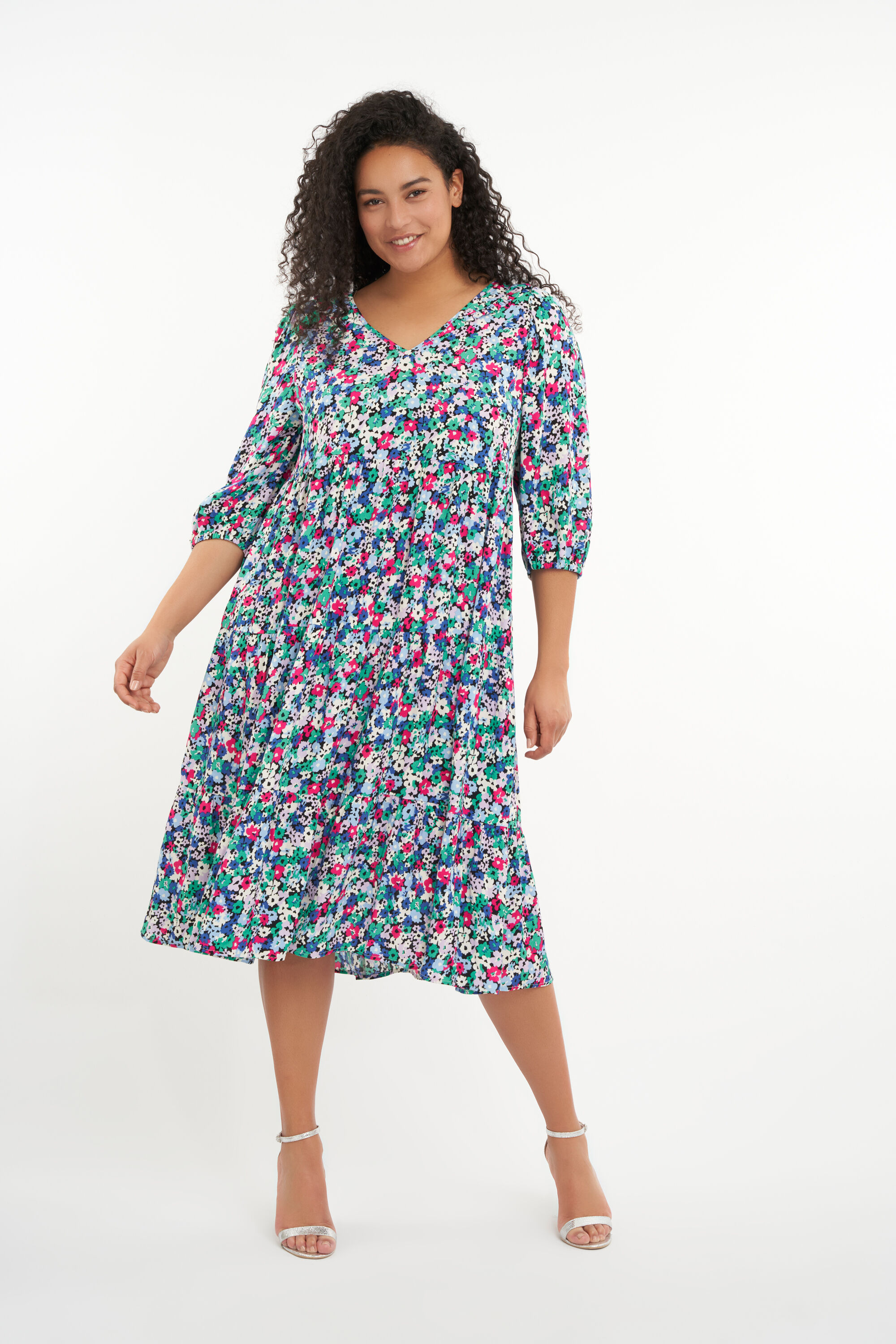 Lange jurk met print image number 5